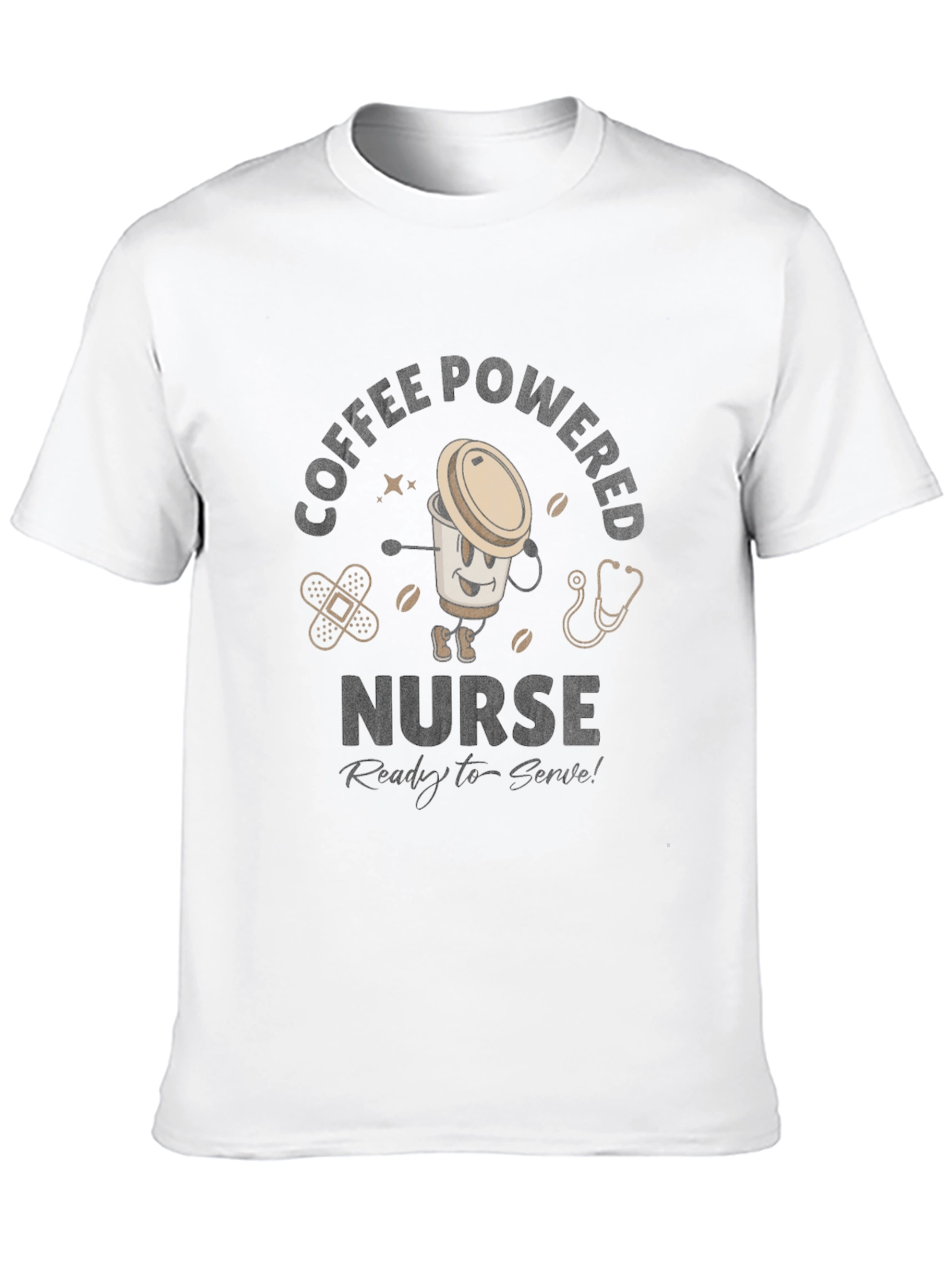 Black Coffee Loving Nurse Graphic Tee view 10