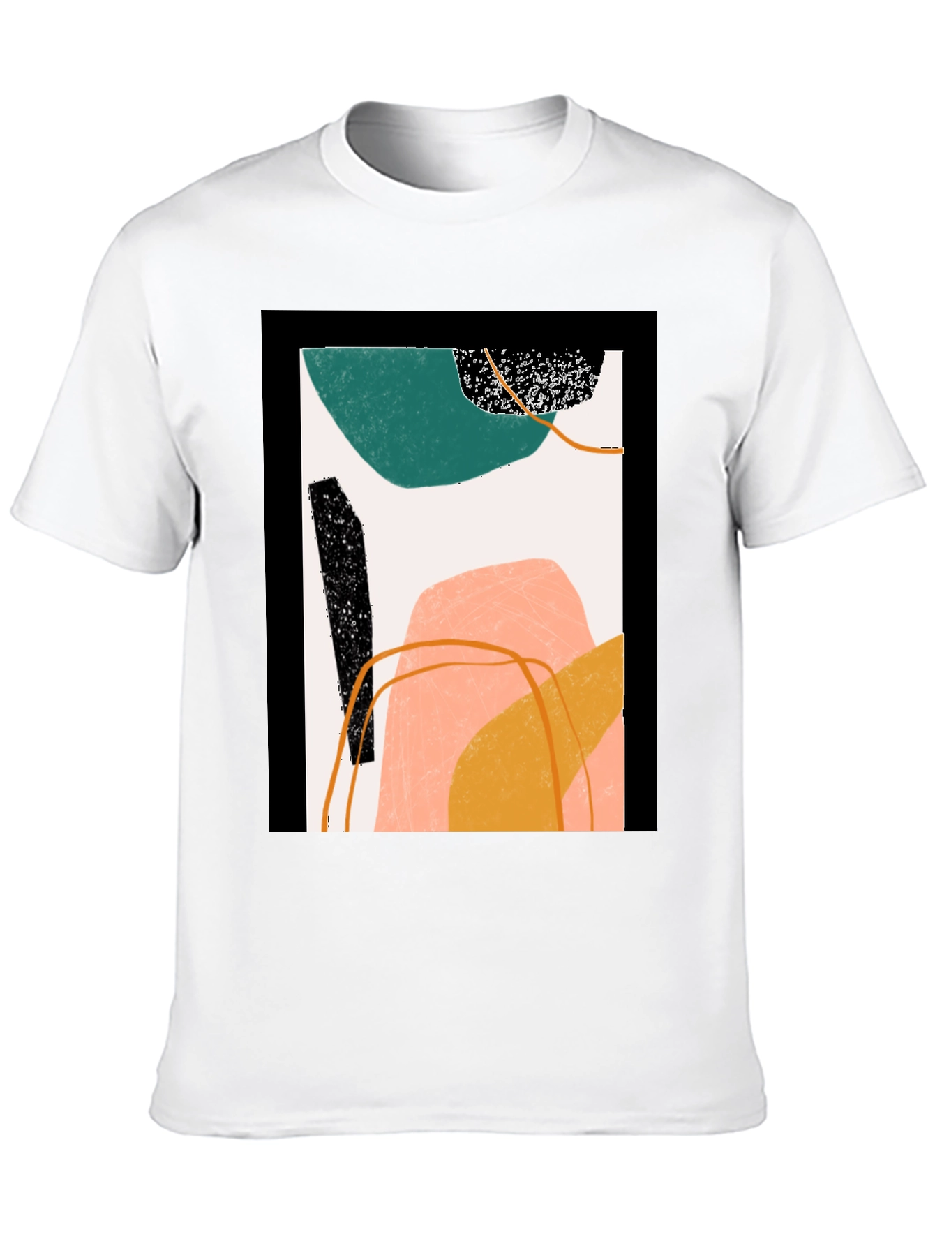 Black Abstract Art Graphic Tee - Modern Minimalist Design view 10