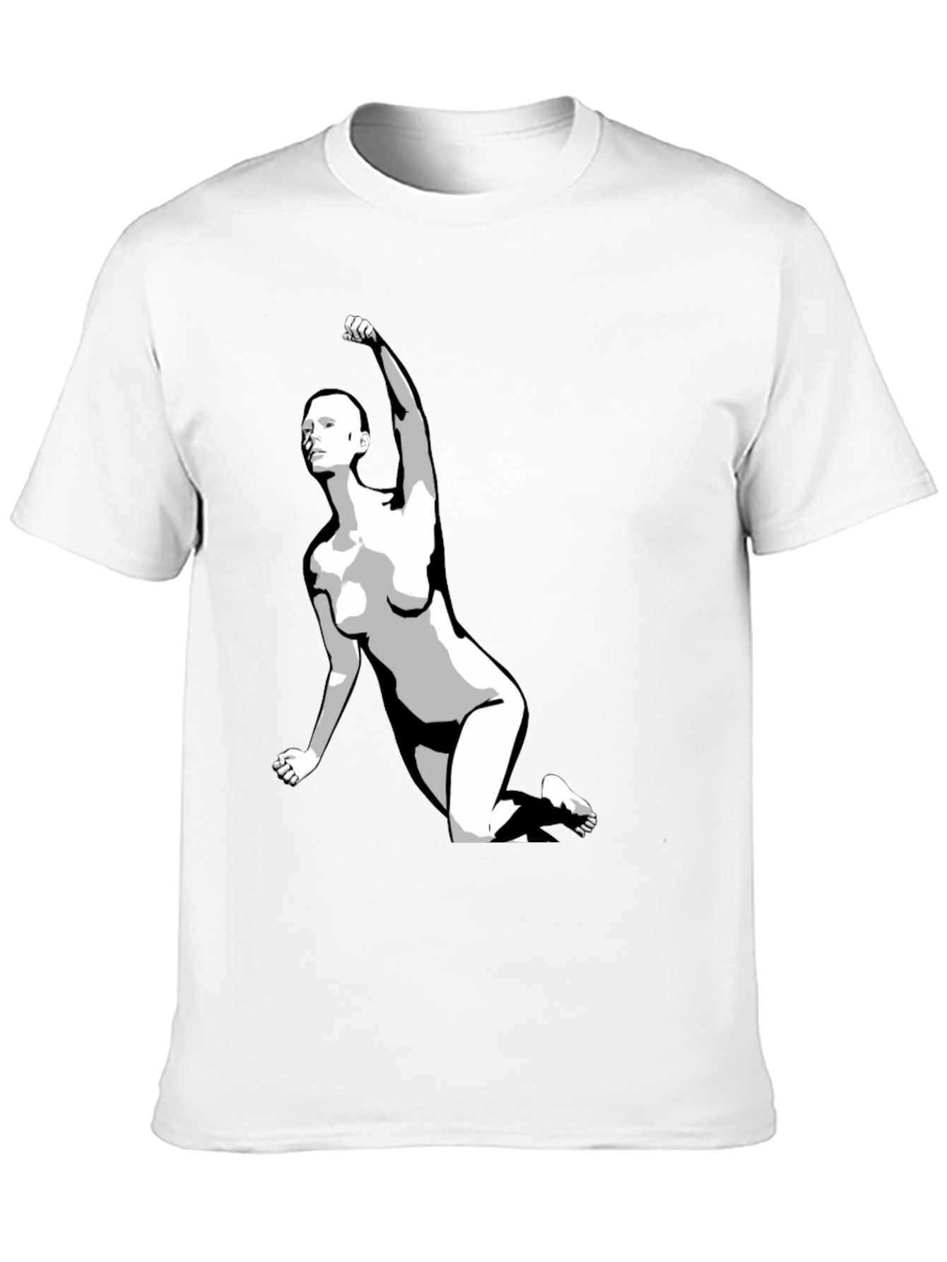 Black Bold Graphic Tee - Empowered Figure Design view 10