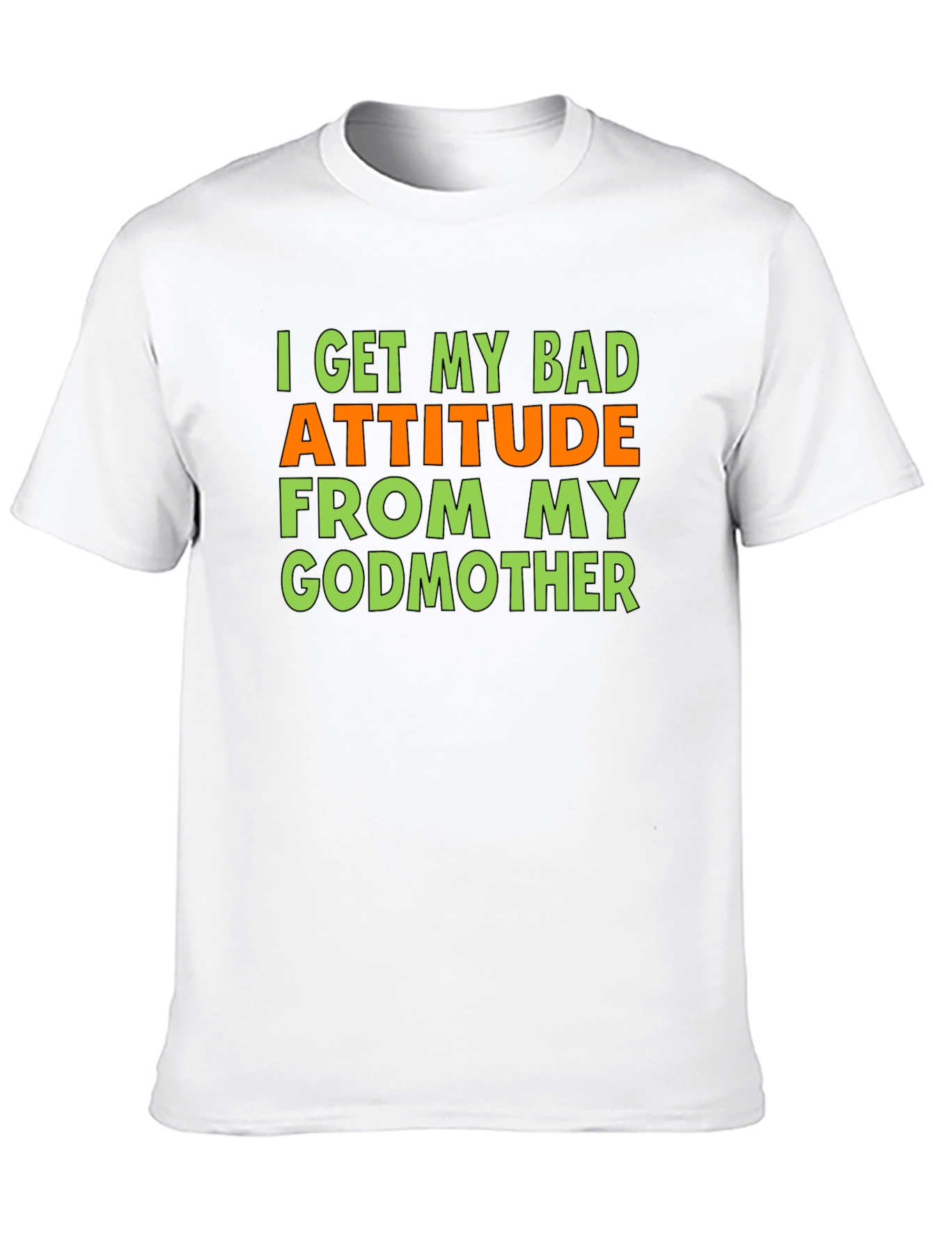 Black Bad Attitude Godmother Graphic T-Shirt - Funny Novelty Tee view 10