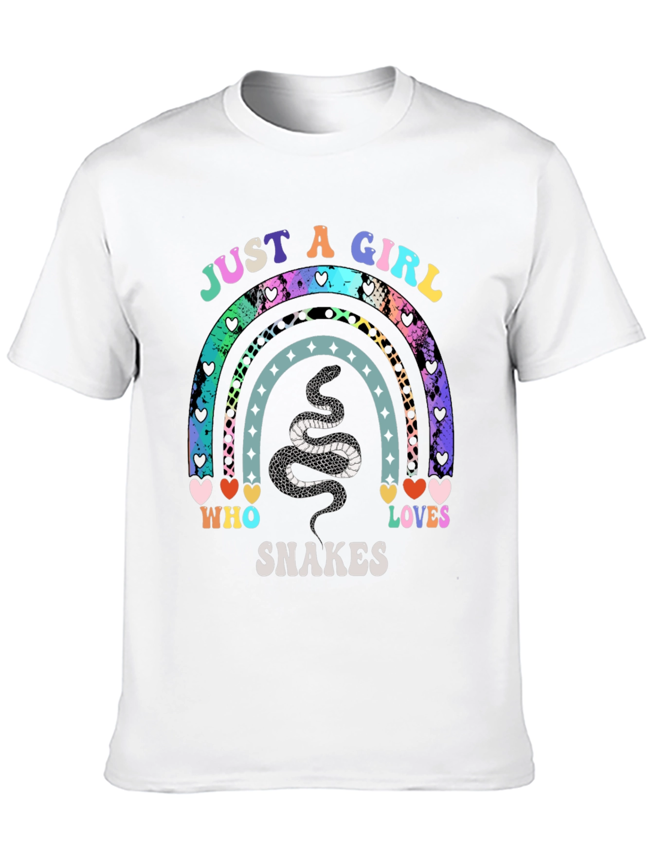 Black Just A Girl Who Loves Snakes T-Shirt view 10