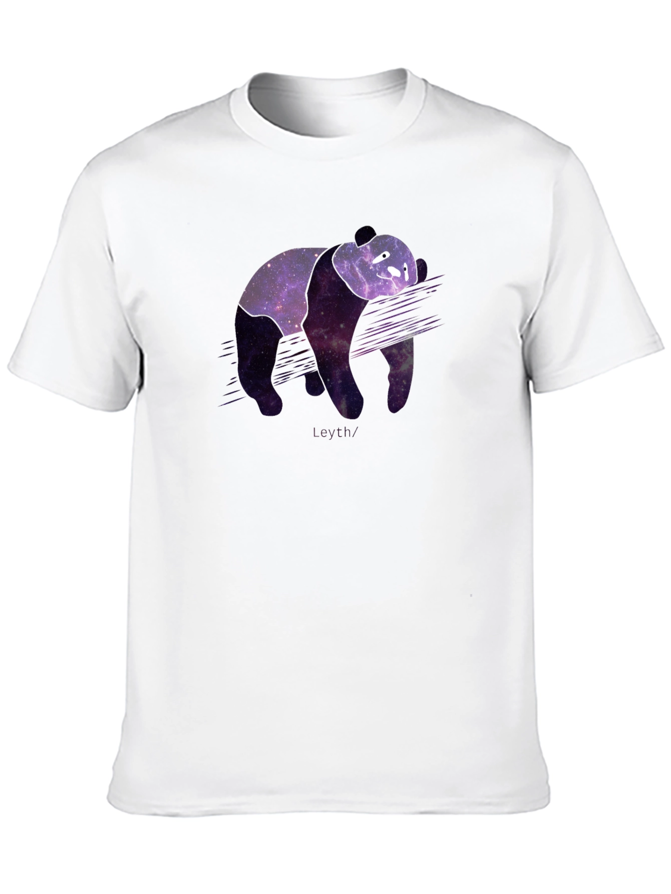 Black Galaxy Panda Graphic Tee view 10