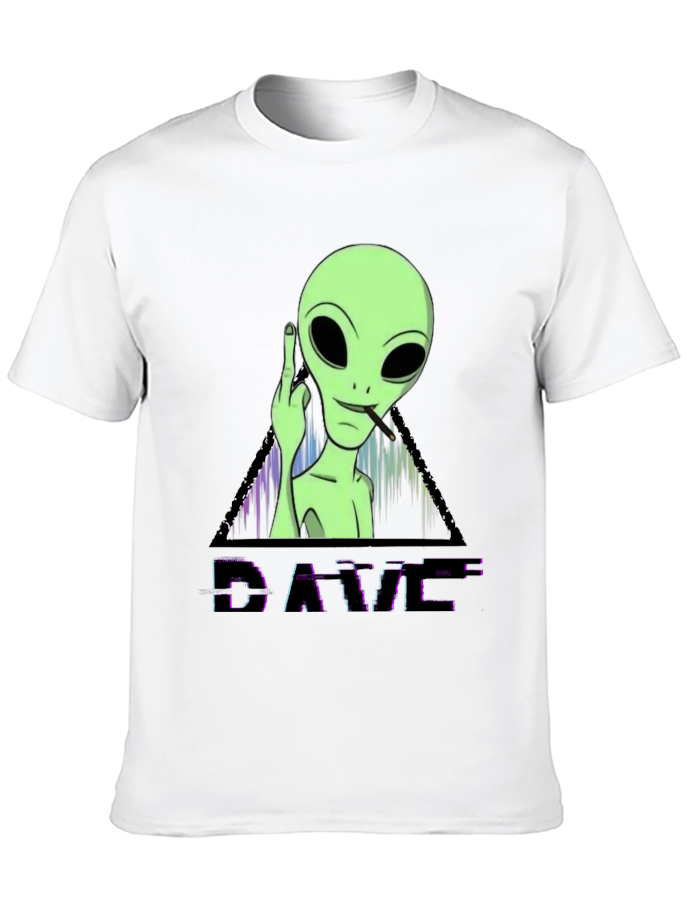 Black Cool Alien DAVE Graphic T-Shirt view 10