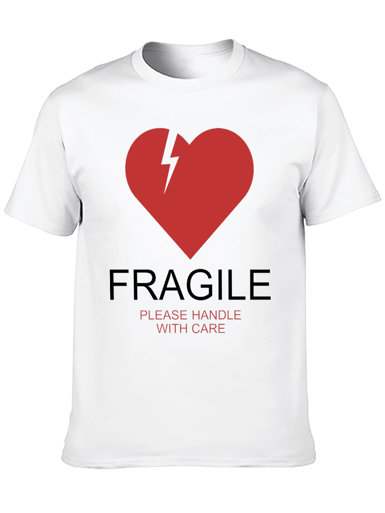 Black Fragile Heart Graphic T-Shirt - Handle With Care view 10