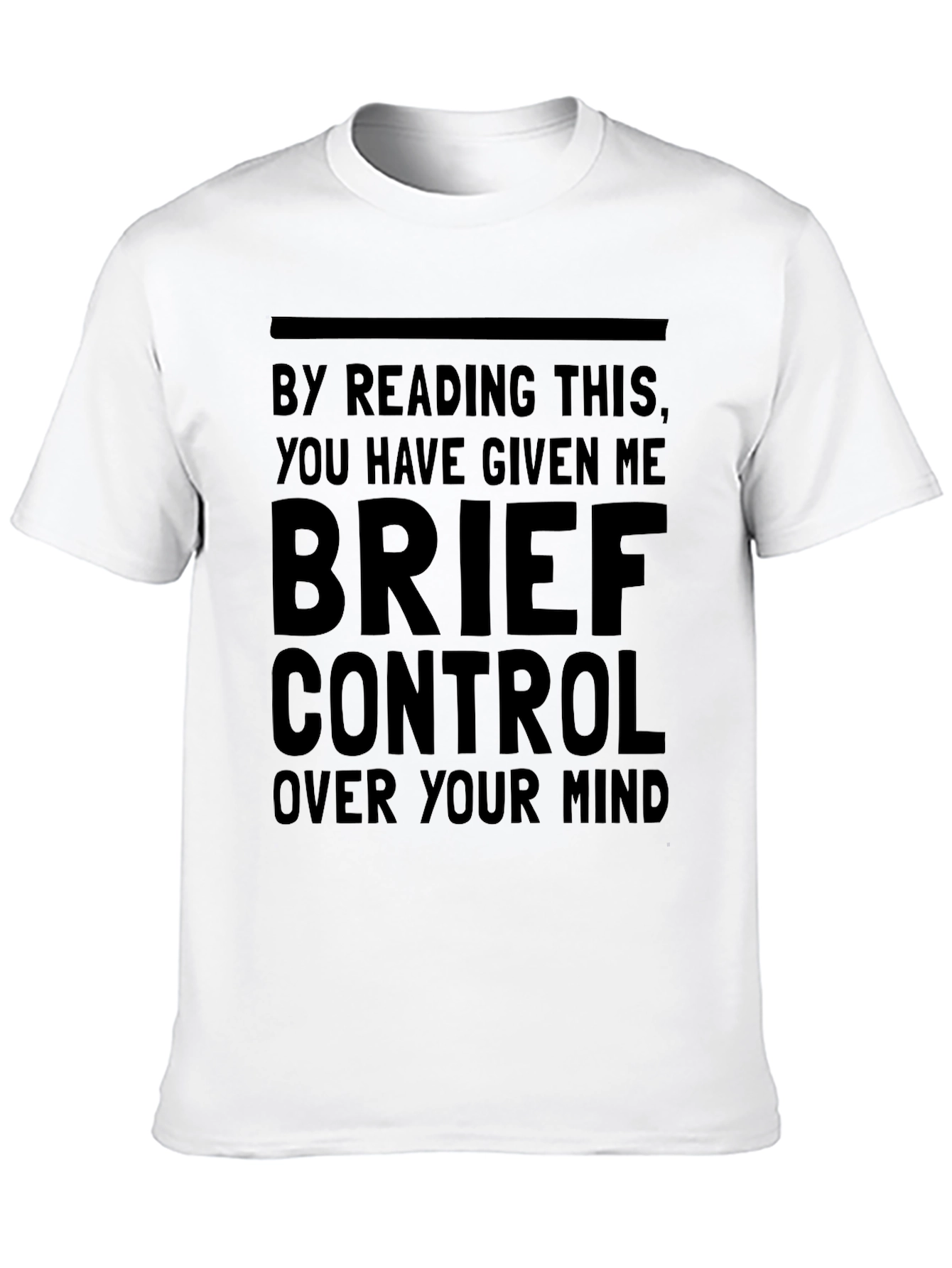 Black Mind Control Black Graphic T-Shirt view 10