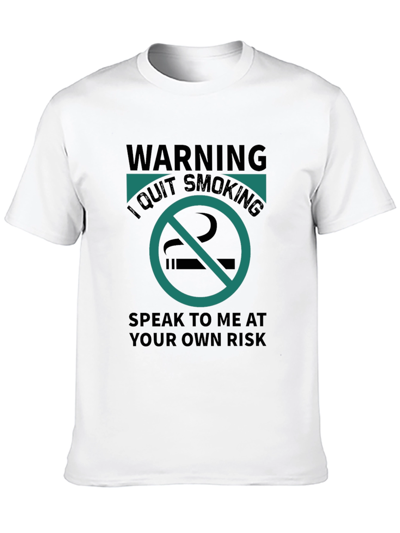 Black Warning I Quit Smoking Black T-Shirt view 10