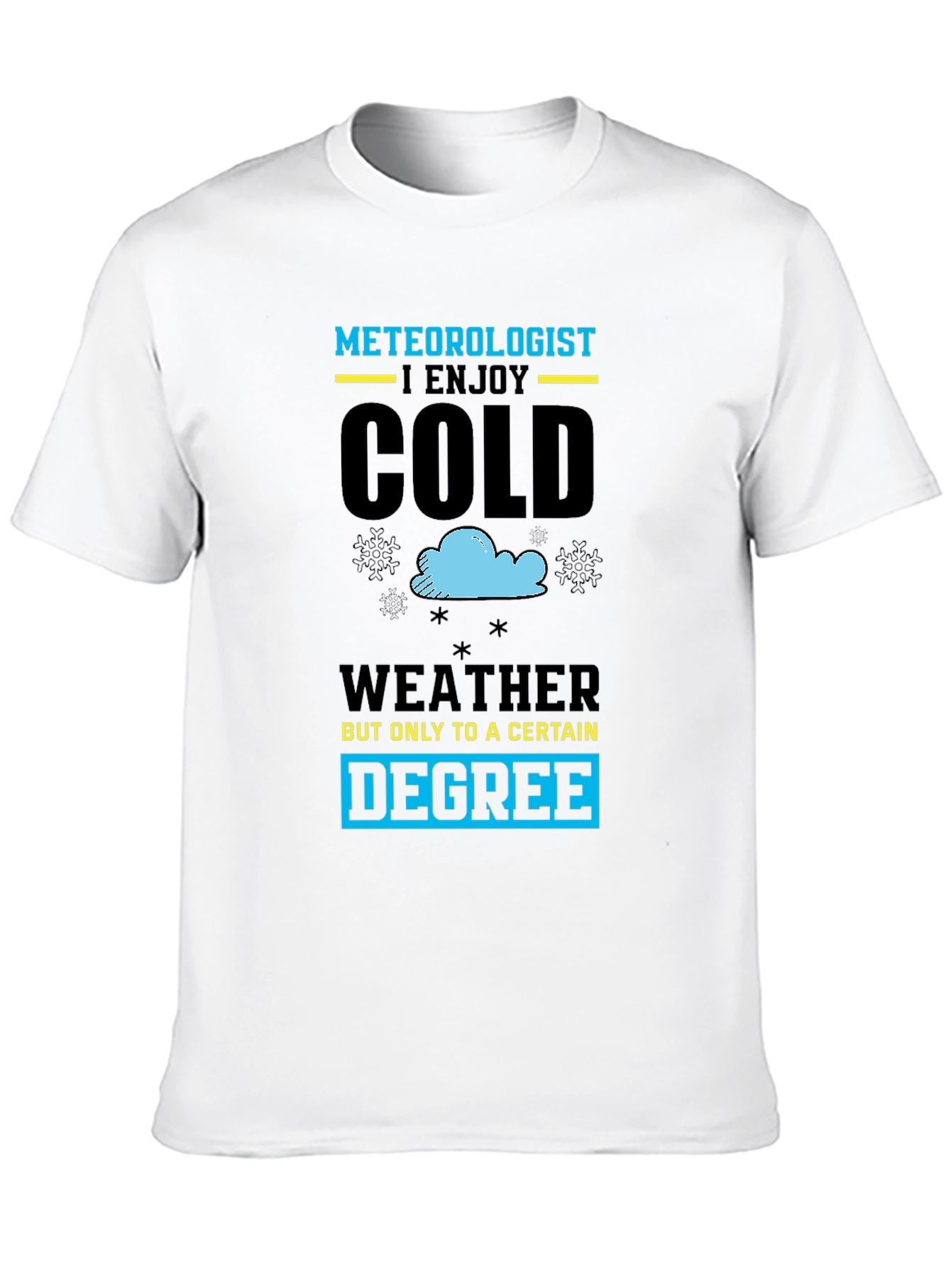 Black Meteorologist Cold Weather Graphic T-Shirt view 10