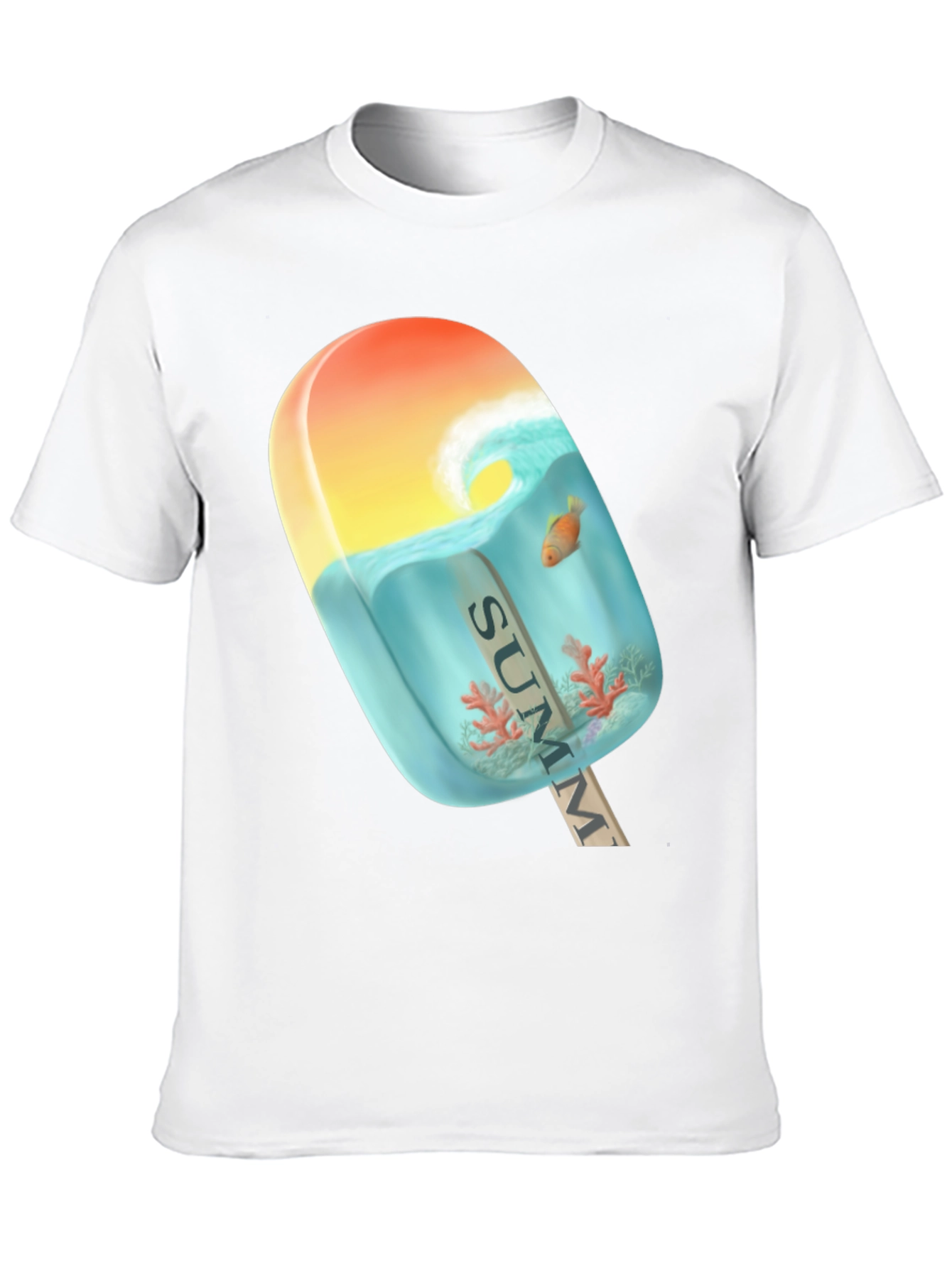 Black Summer Popsicle Graphic Tee - Beach Vibe T-Shirt view 10