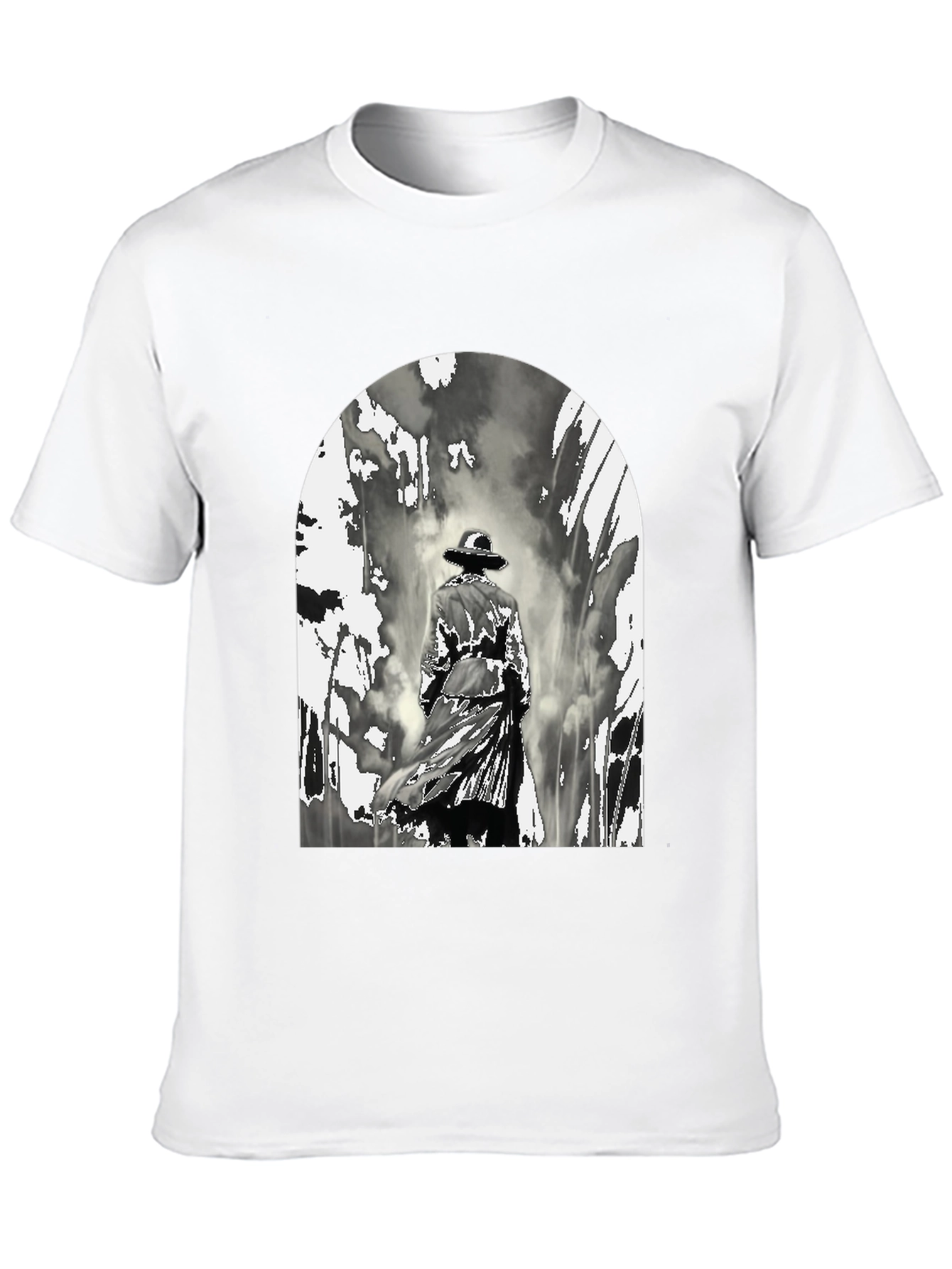 Black Noir Detective Graphic T-Shirt view 10