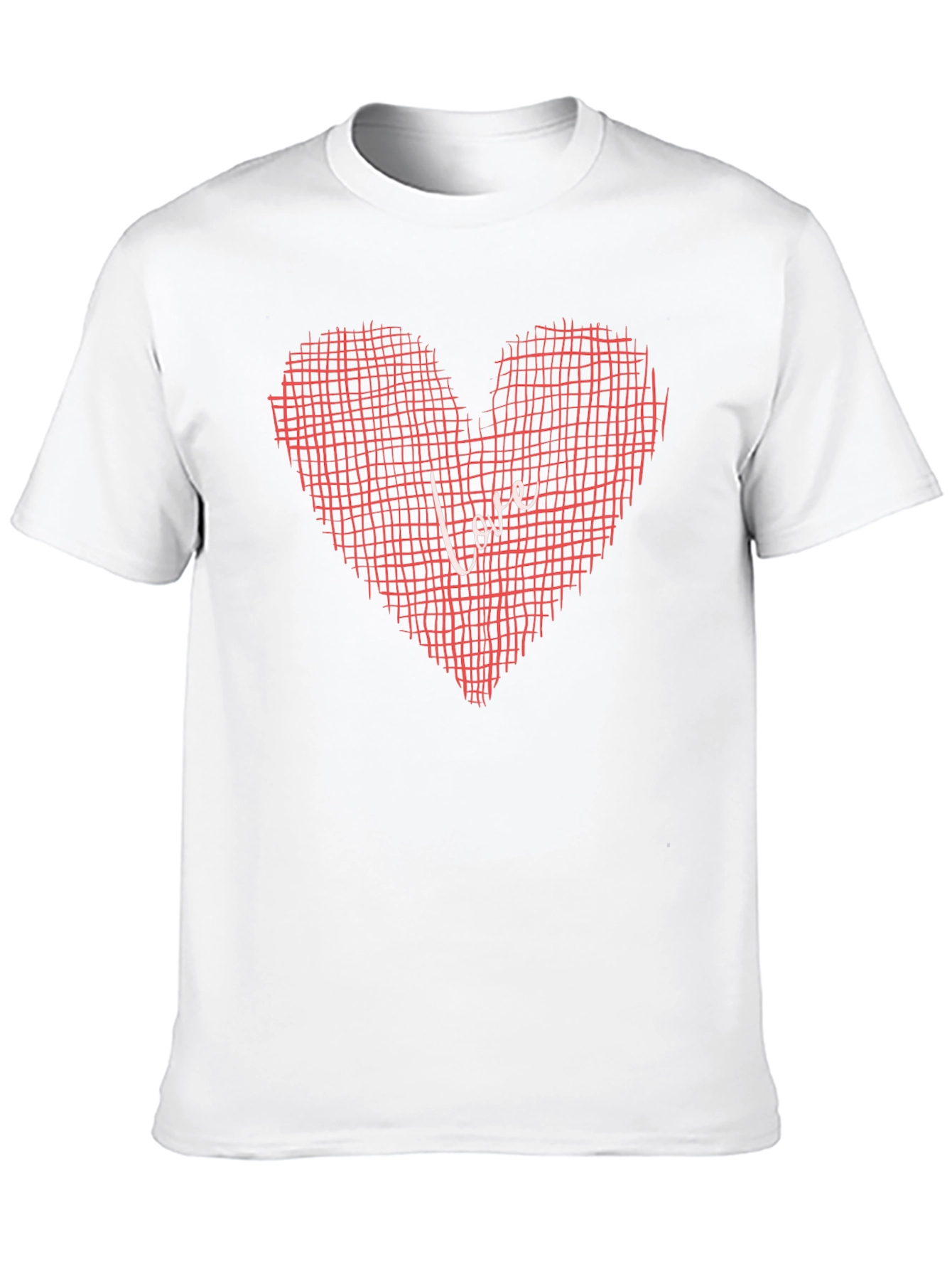 Black Love Grid Heart Graphic Tee - Black view 10