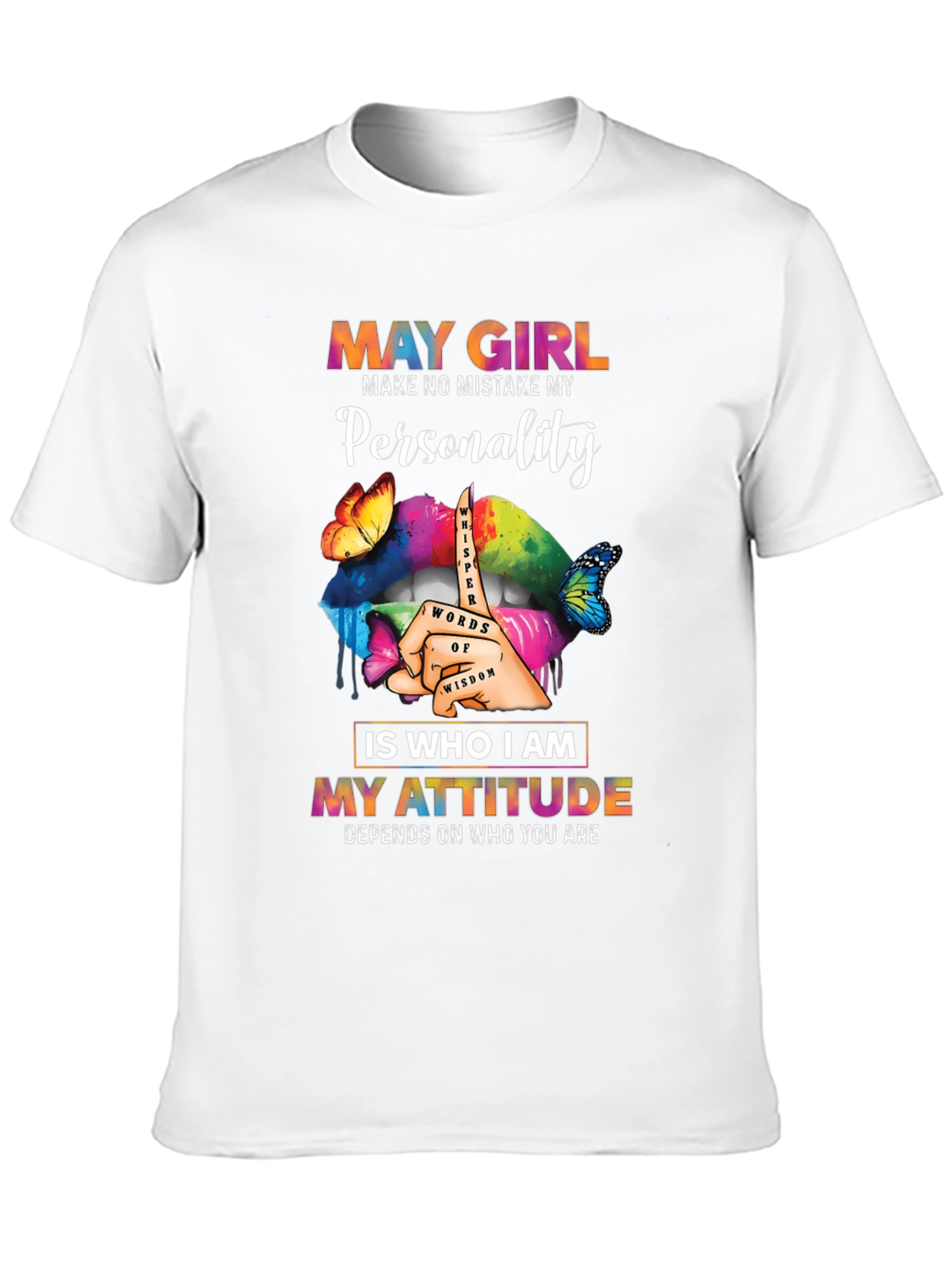 Black May Girl Personality Attitude Graphic Tee view 10