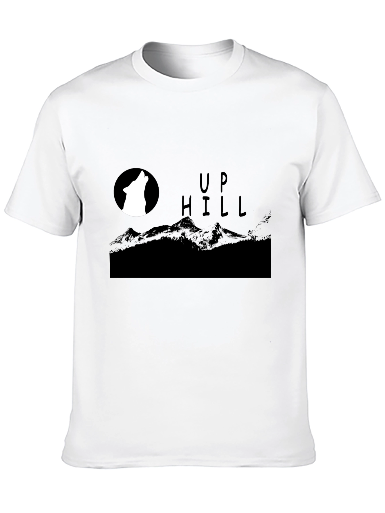 Black Men's Black 'Up Hill' Graphic Tee view 10