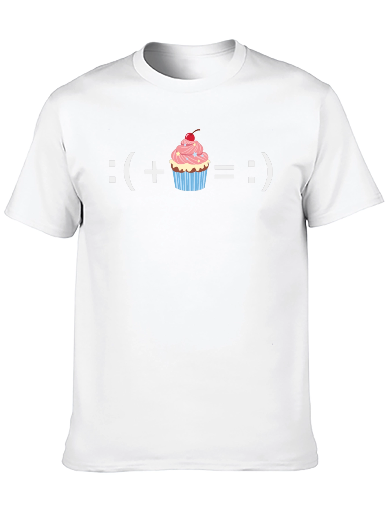Black Funny Cupcake Equation Graphic T-Shirt view 10