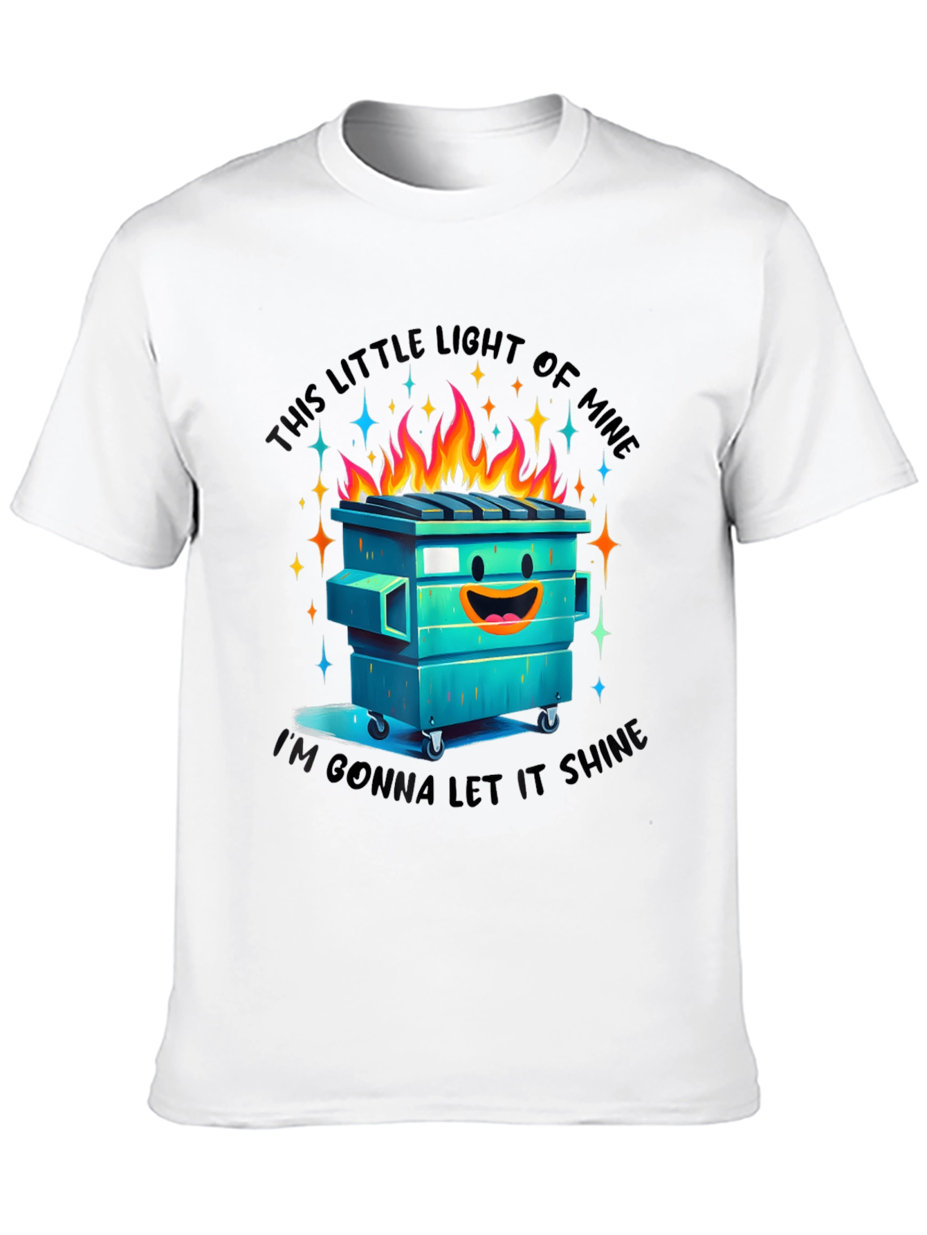 Black Dumpster Fire T-Shirt: Let It Shine! view 10