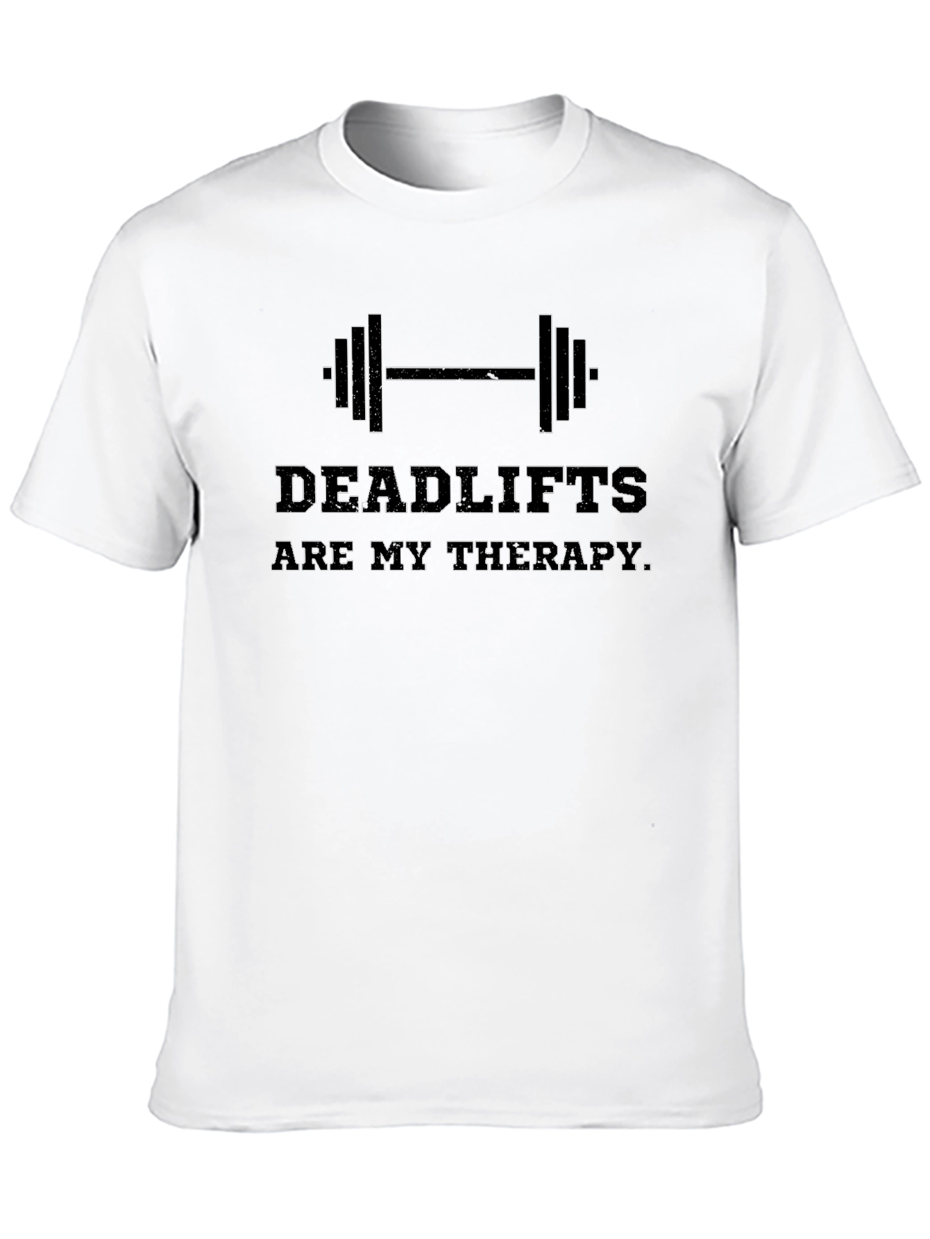 Black Deadlifts Are My Therapy Black T-Shirt view 10