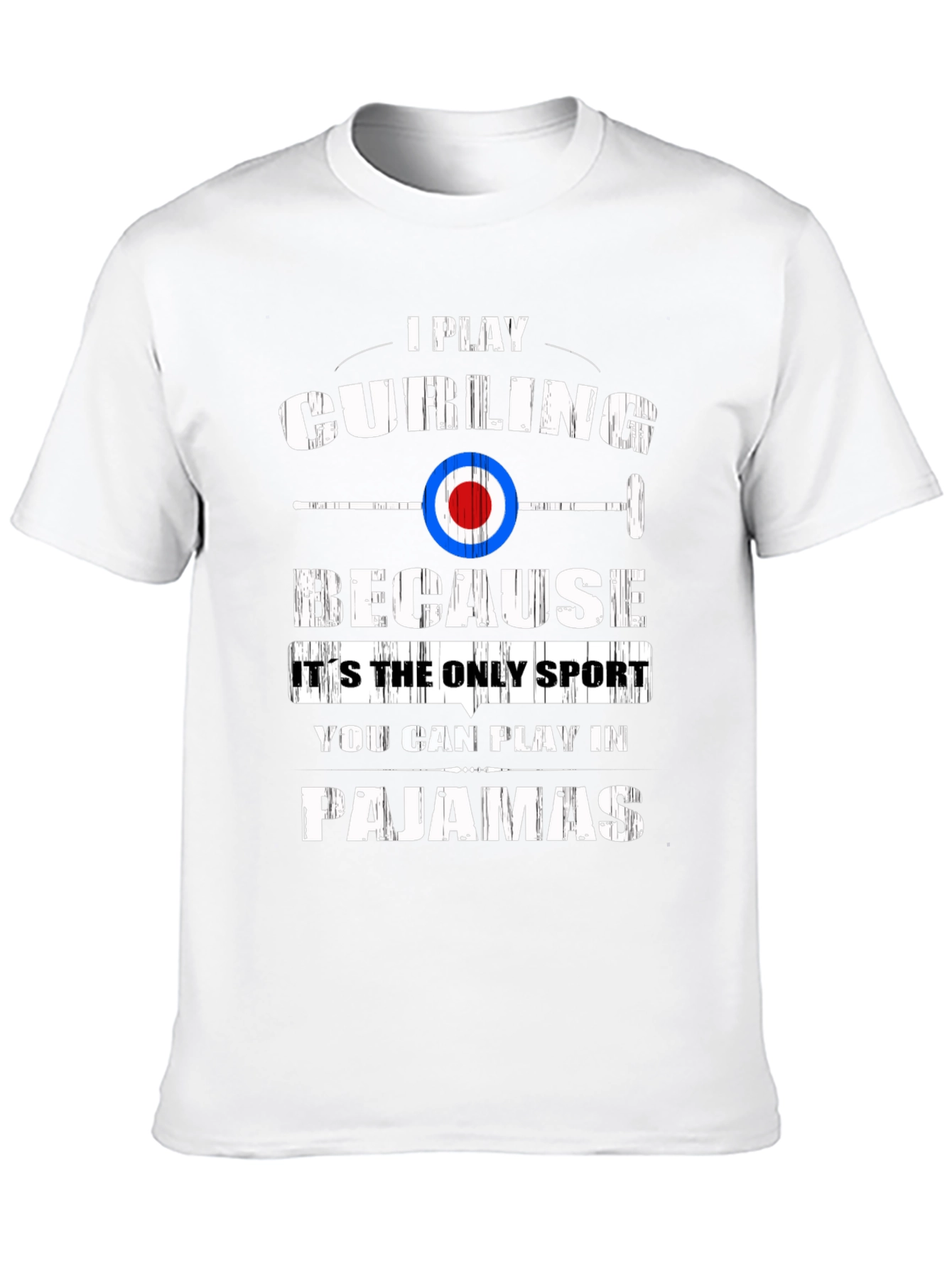 Black Funny Curling Pajamas T-Shirt view 10