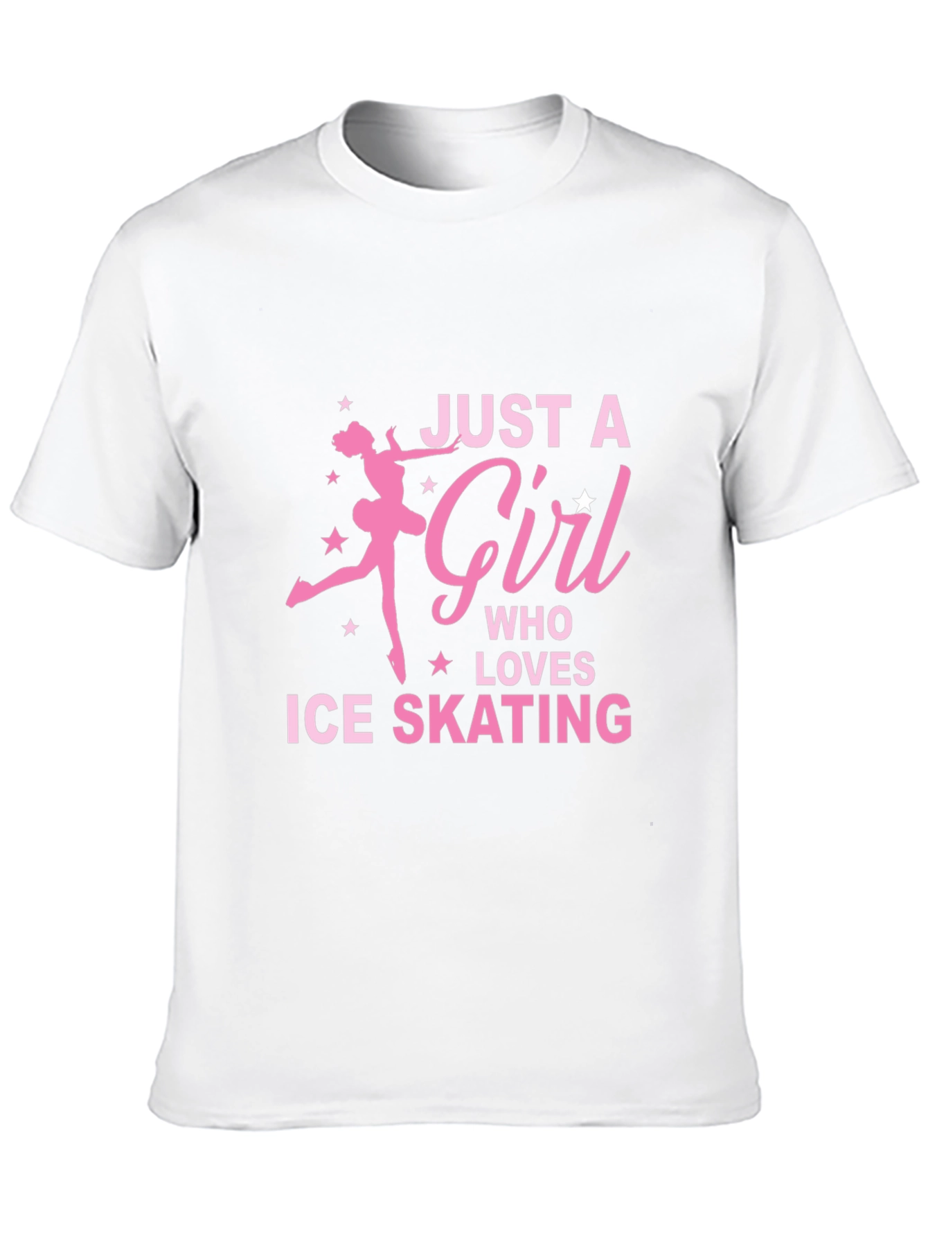 Black Ice Skating Girl's T-Shirt - Just a Girl Who Loves Skating view 10
