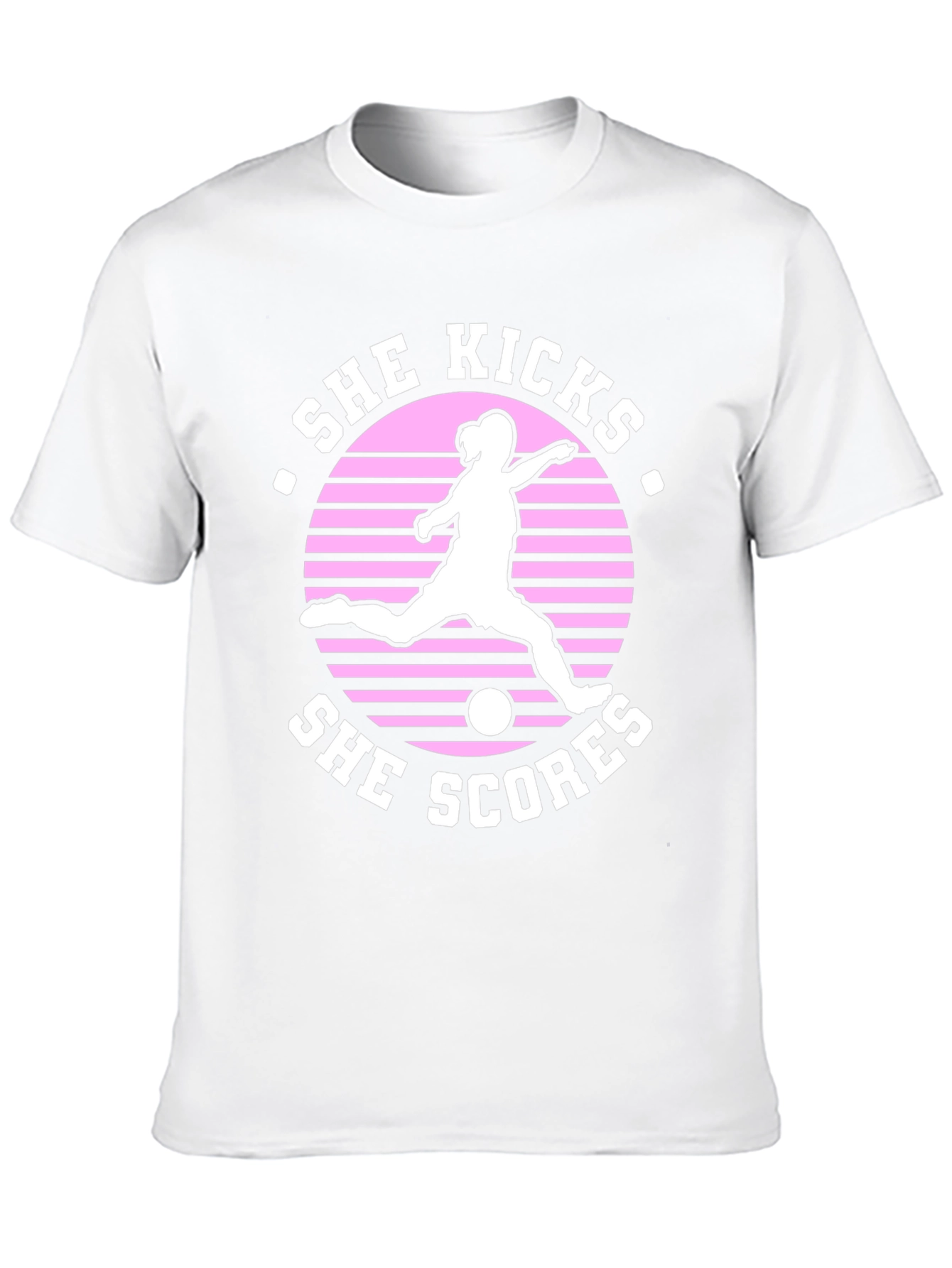Black She Kicks She Scores Graphic T-Shirt view 10