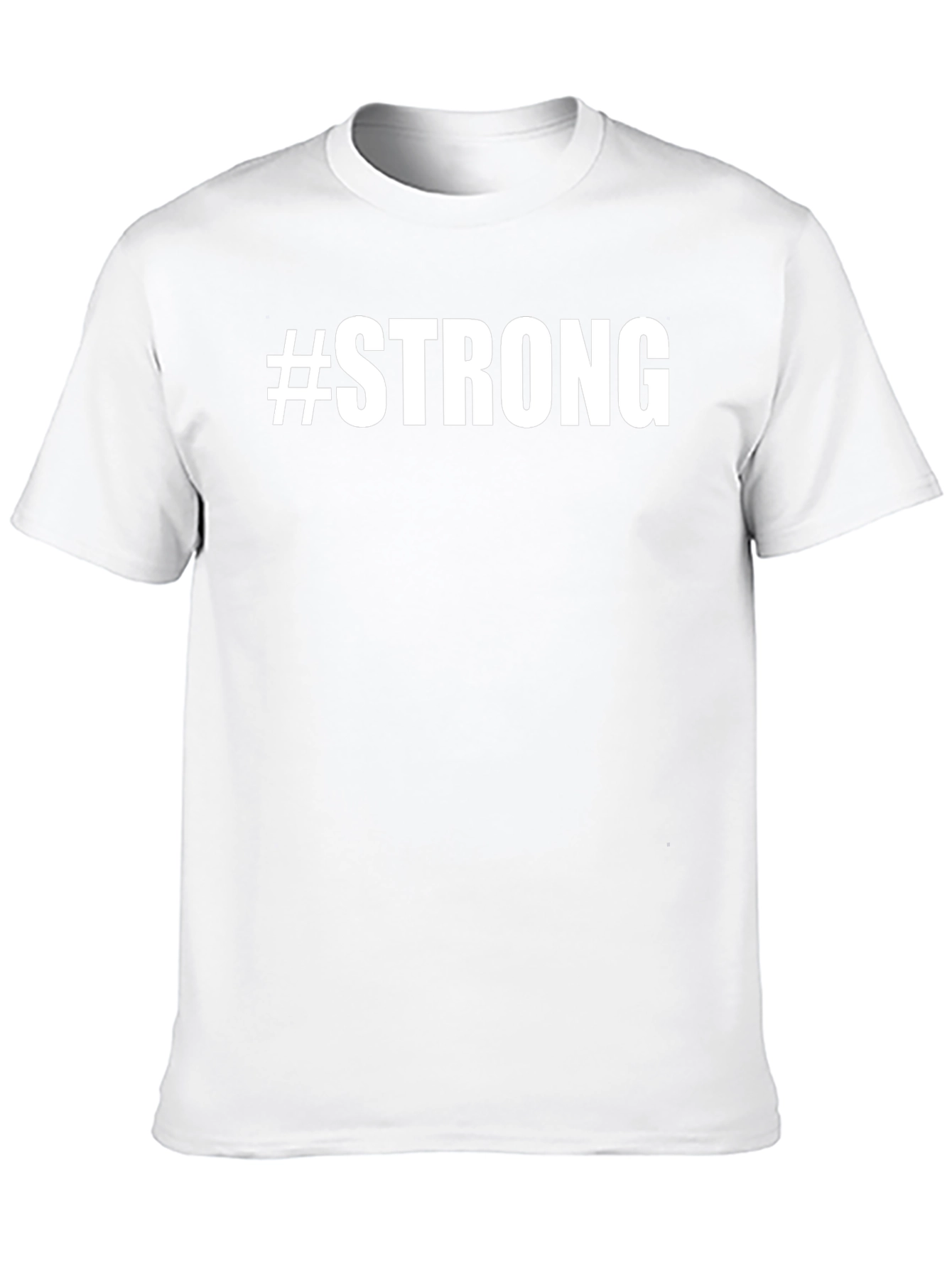 Black "#Strong" Graphic Print Crew Neck T-Shirt view 10