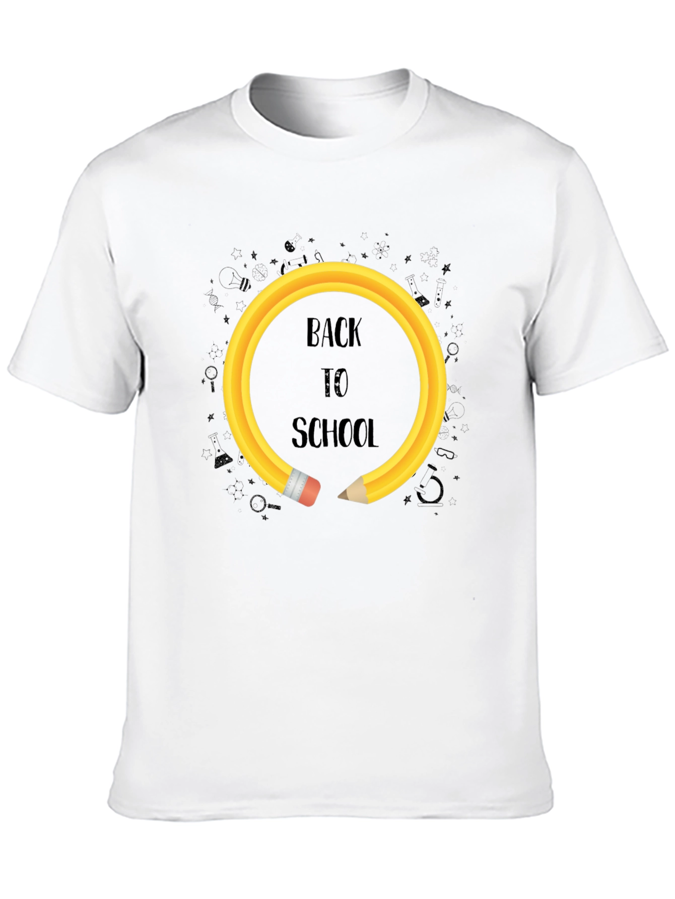 Black Back to School Pencil T-Shirt view 10