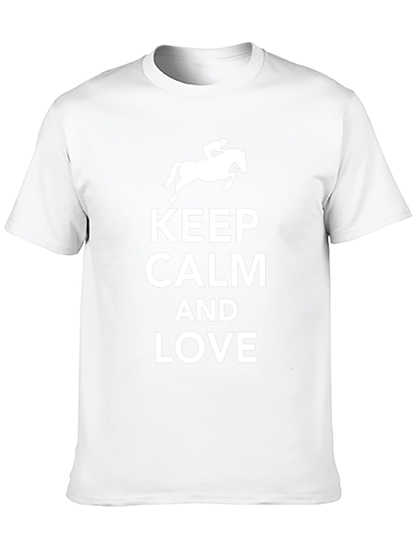 Black Keep Calm and Love Horses T-Shirt view 10
