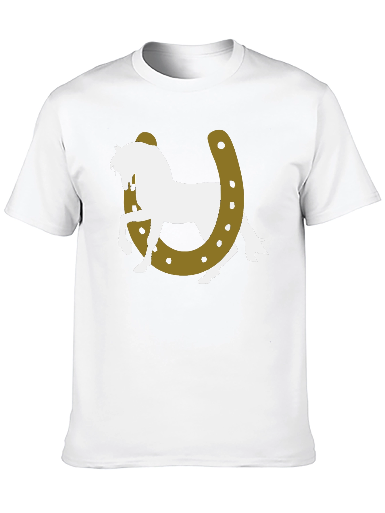 Black Lucky Horse Graphic Tee - Black Cotton T-Shirt view 10