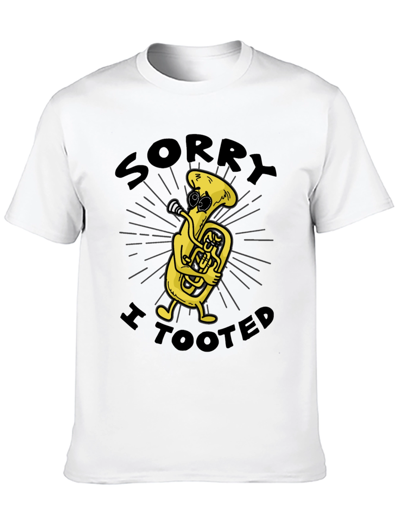Black Sorry I Tooted Tuba T-Shirt view 10