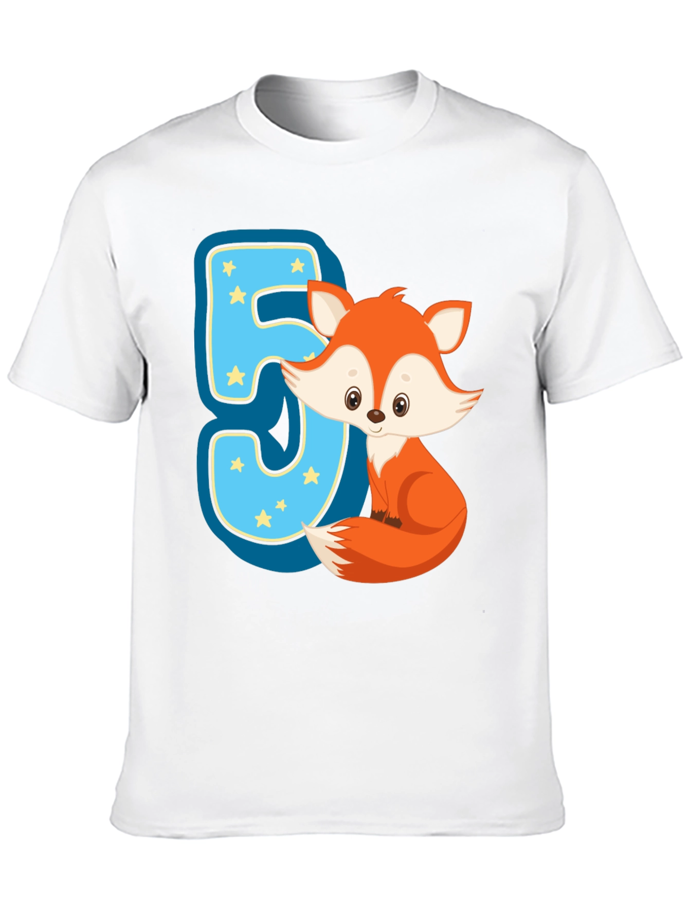 Black Fox 5th Birthday T-Shirt view 10