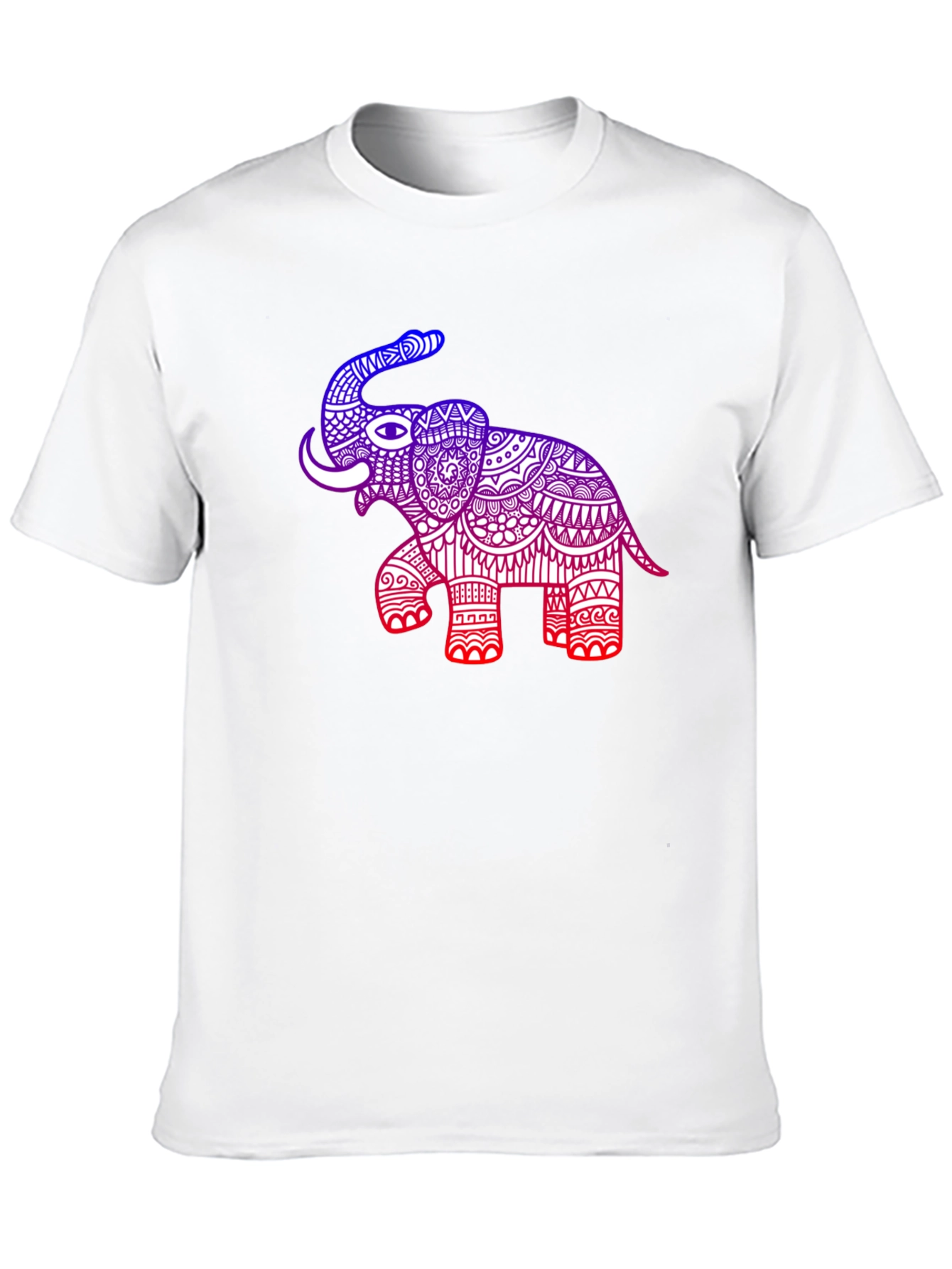 Black Elephant Graphic Tee - Black Cotton Blend Casual Shirt view 10