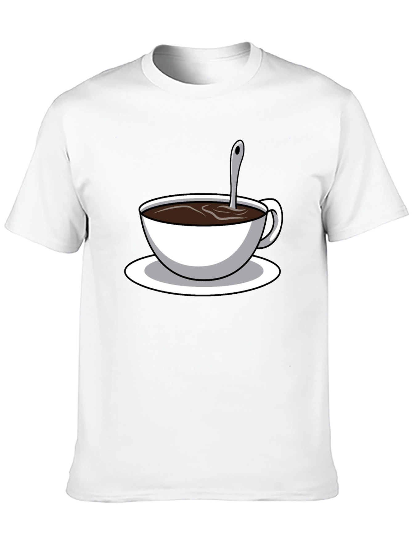 Black Coffee Cup Graphic T-Shirt - Black Cotton Blend view 10