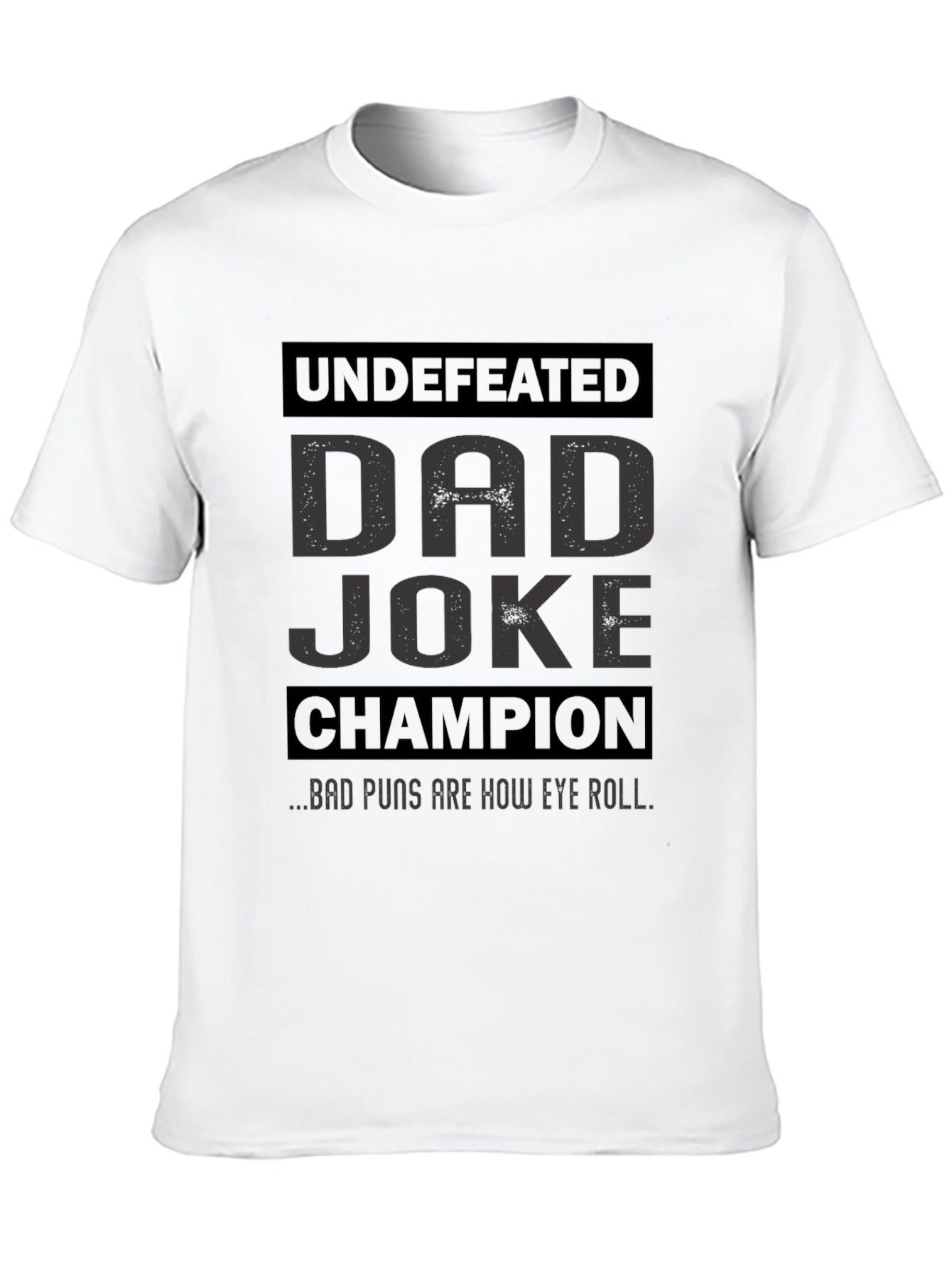 Black Dad Joke Champion T-Shirt: Undefeated Funny Tee view 10