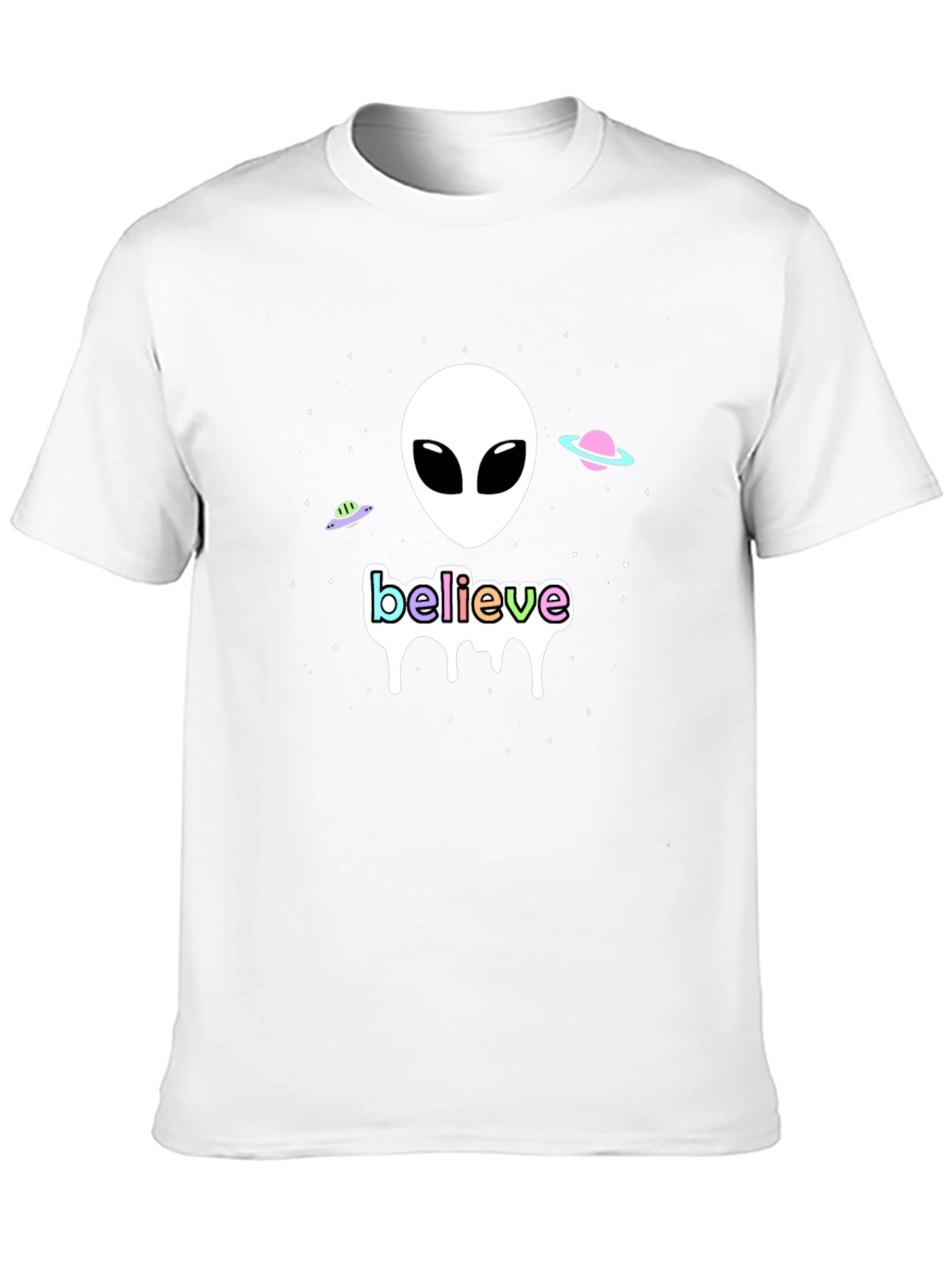 Black Believe Alien Graphic Tee - Men's Black T-Shirt view 10