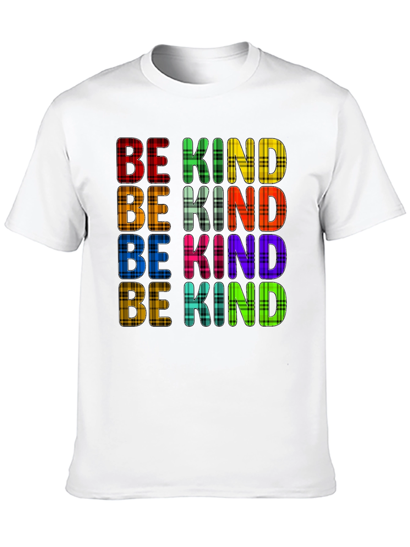 Black Be Kind Plaid Print Tee - Stylish Comfort view 10