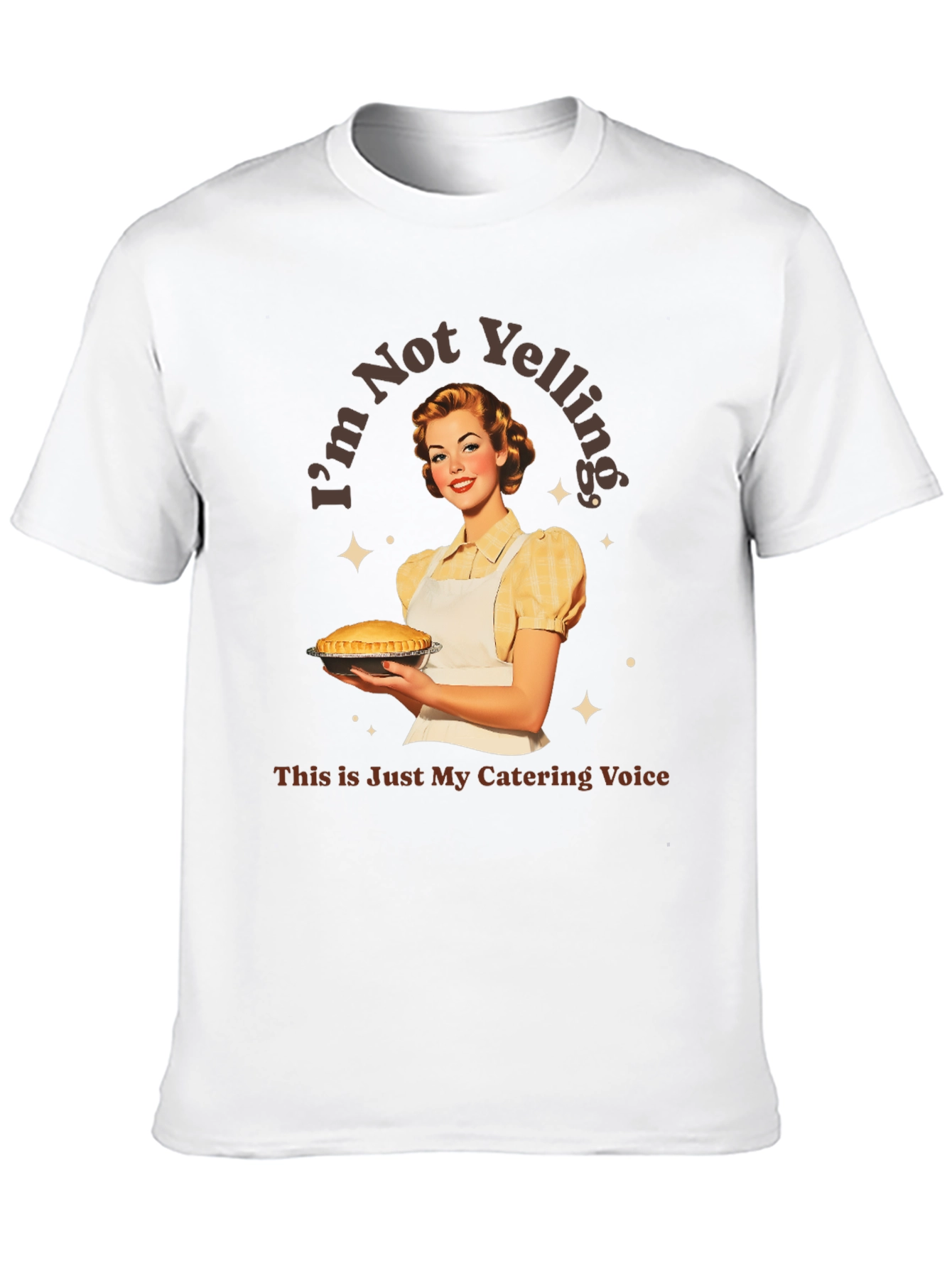 Black I'm Not Yelling Catering T-Shirt view 10
