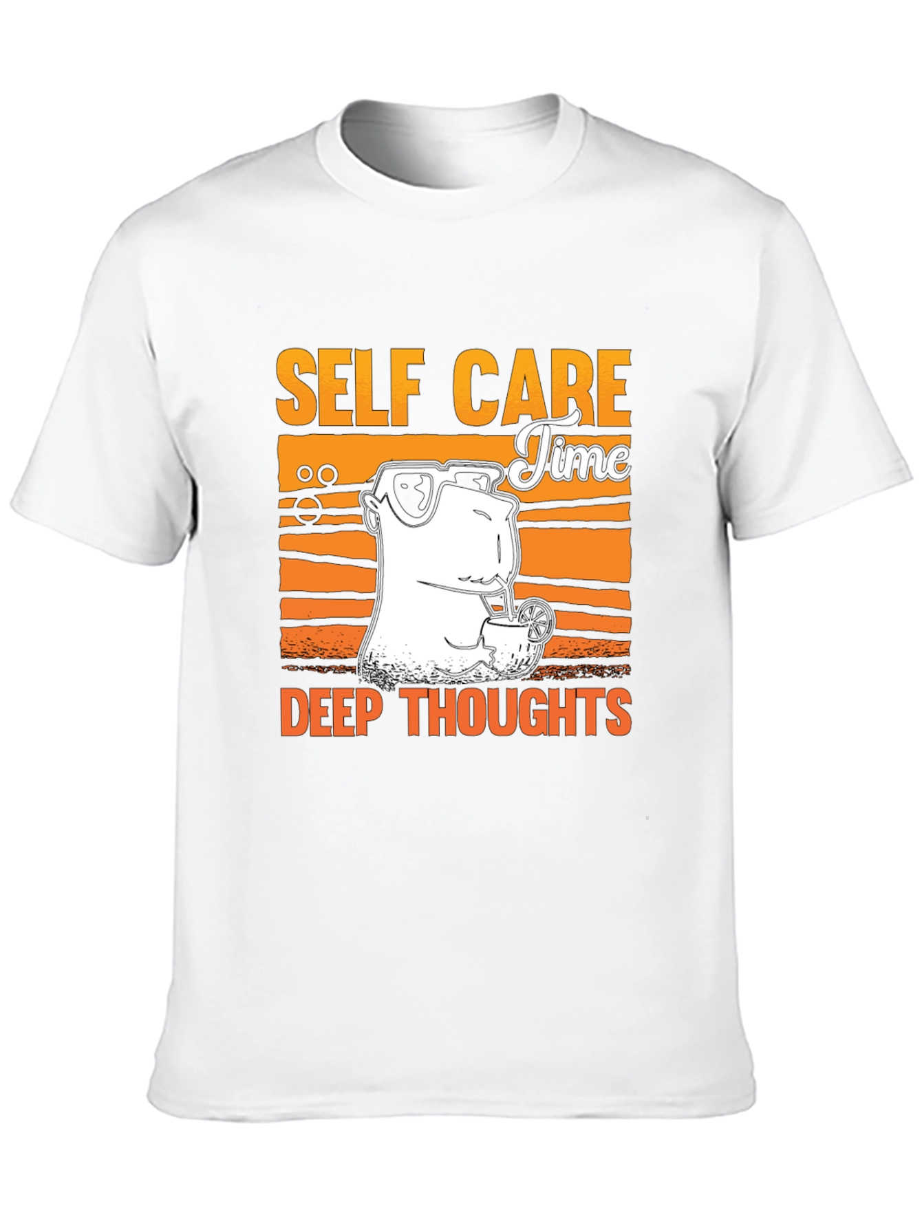 Black Self Care Time T-Shirt - Deep Thoughts Graphic Tee view 10