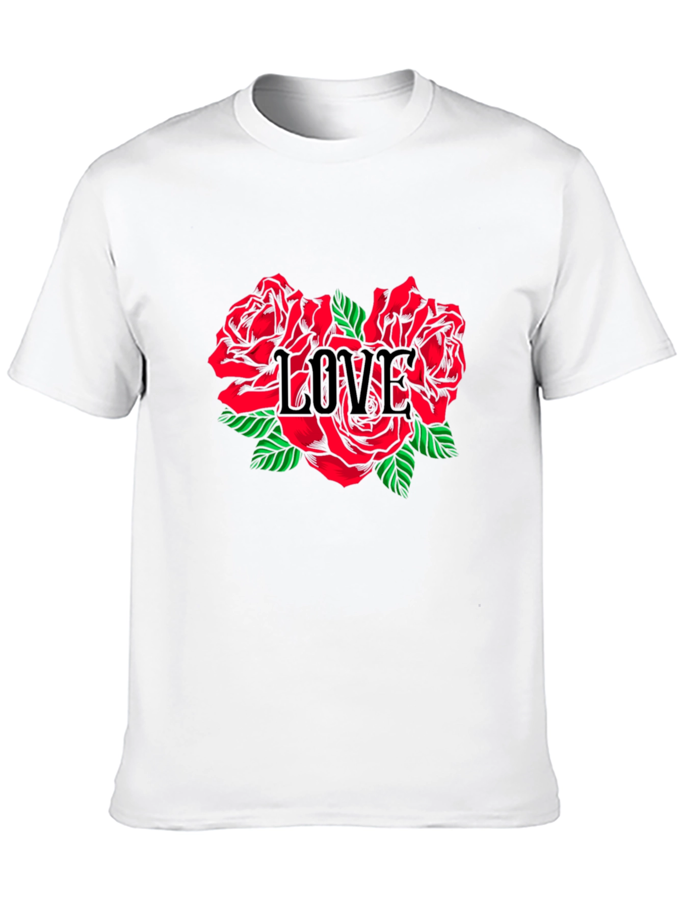 Black Love Roses Black T-Shirt view 10