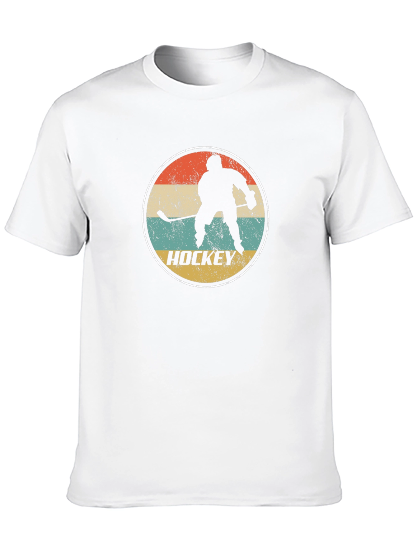 Black Retro Hockey Player Graphic T-Shirt - Black view 10