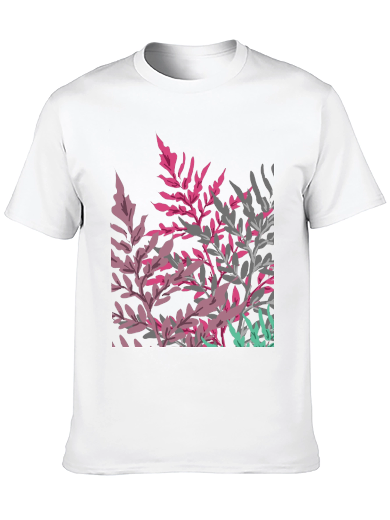 Black Floral Print Black T-Shirt for Men view 10