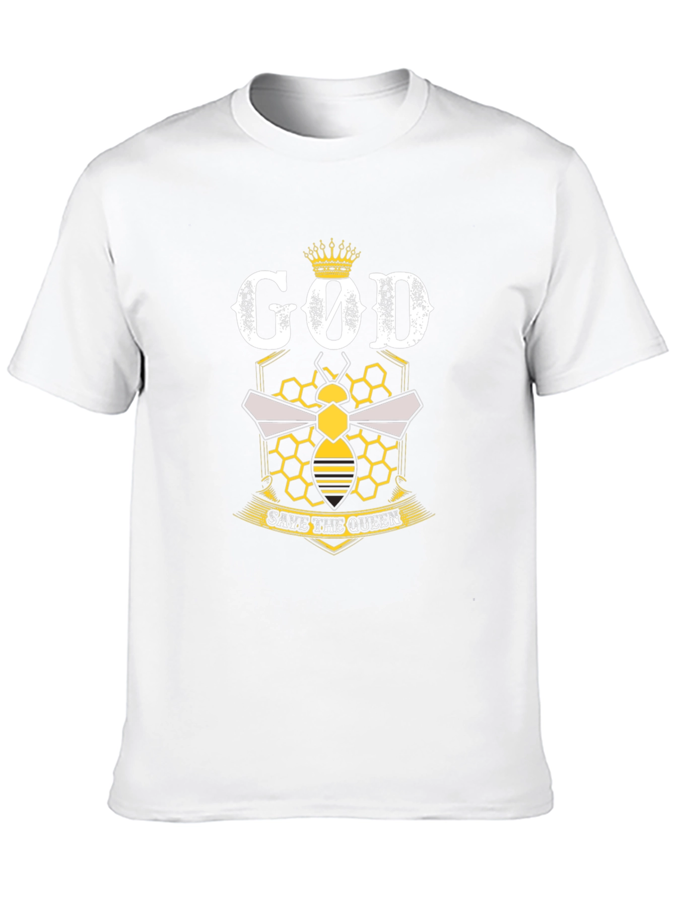 Black God Save the Queen Bee T-Shirt - Black view 10