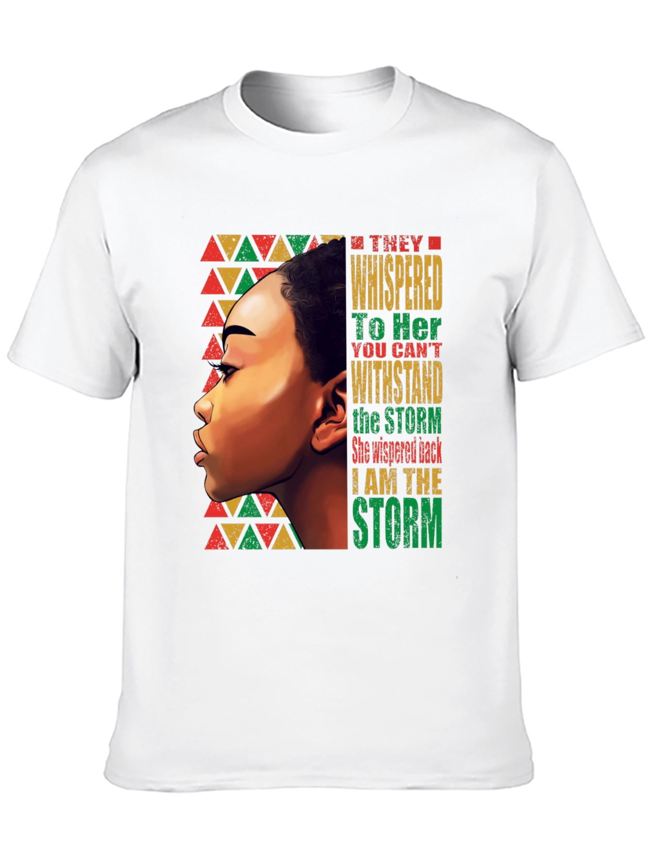 Black Empowered Woman T-Shirt: "I Am The Storm" view 10