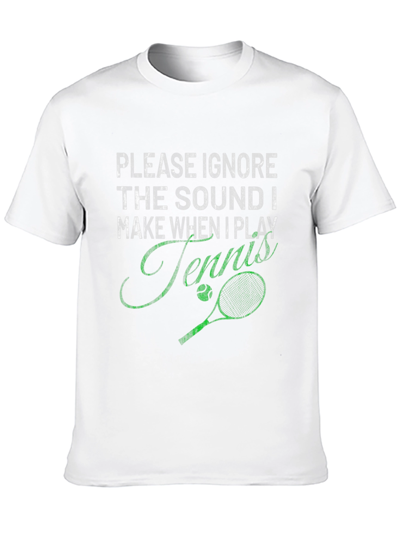 Black Funny Tennis T-Shirt - Ignore the Sound view 10