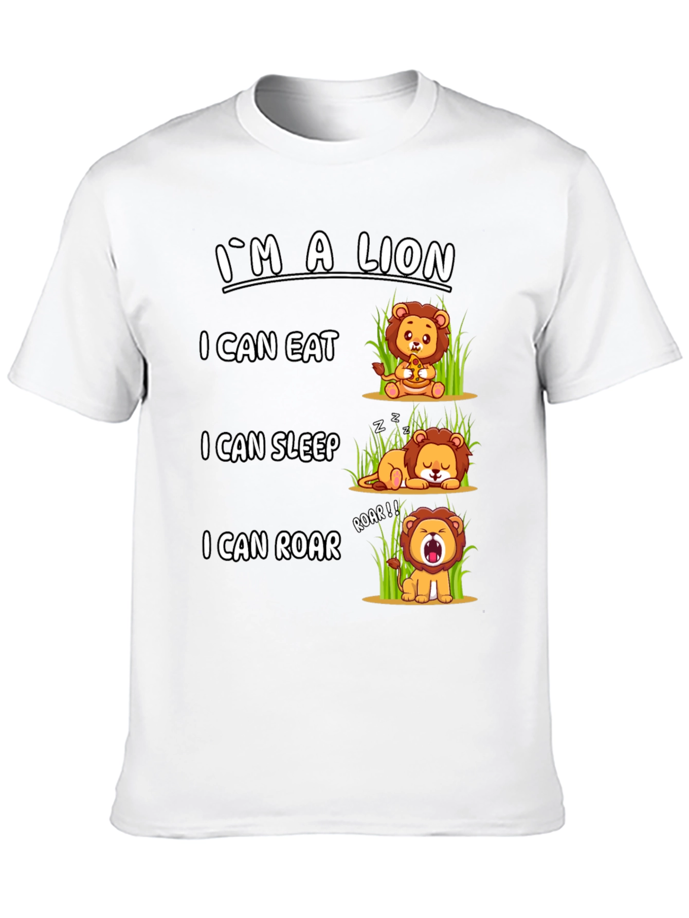 Black I'm a Lion T-Shirt view 10