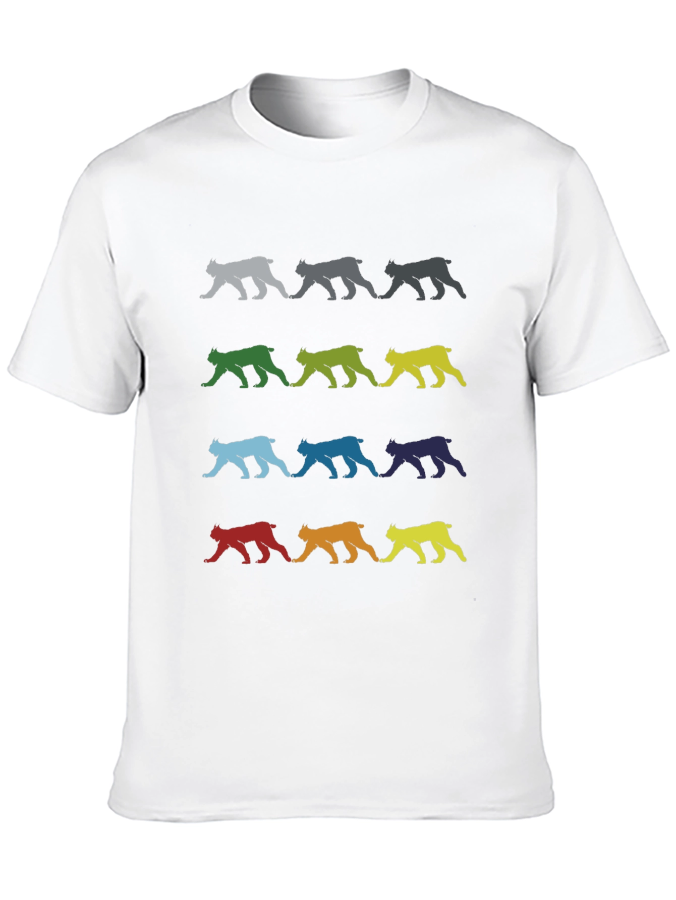 Black Colorful Lynx Graphic Tee - Stylish & Unique Design view 10