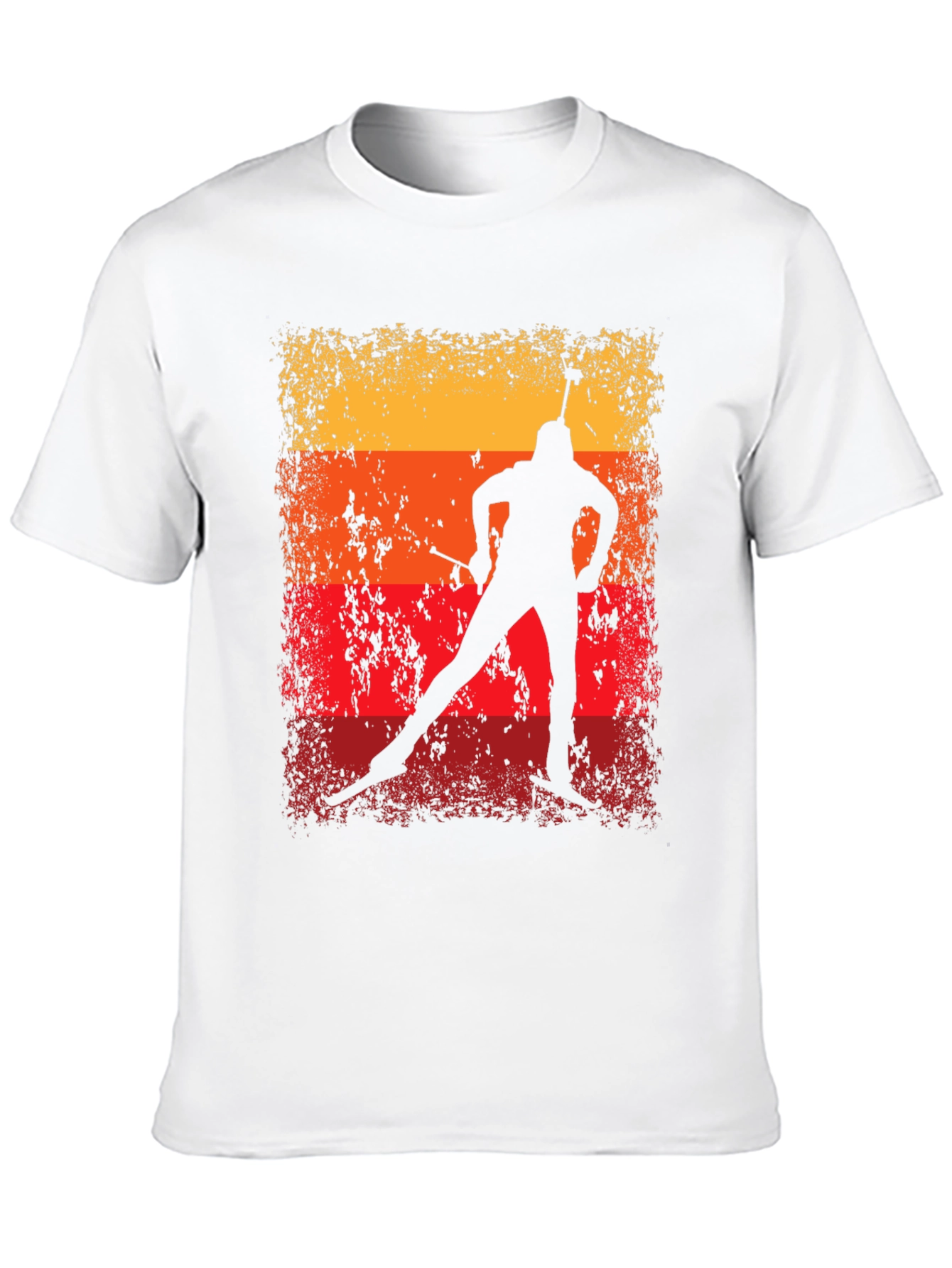 Black Vintage Biathlon T-Shirt - Retro Athlete Design view 10