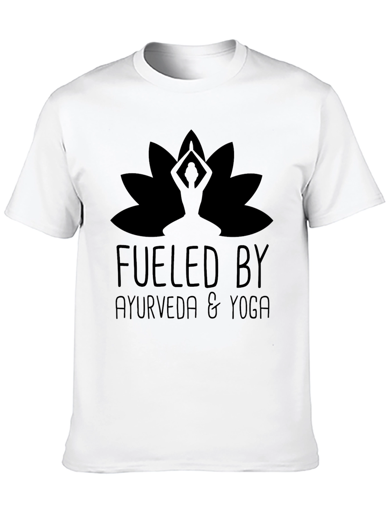 Fueled By Ayurveda & Yoga Black T-Shirt - 10
