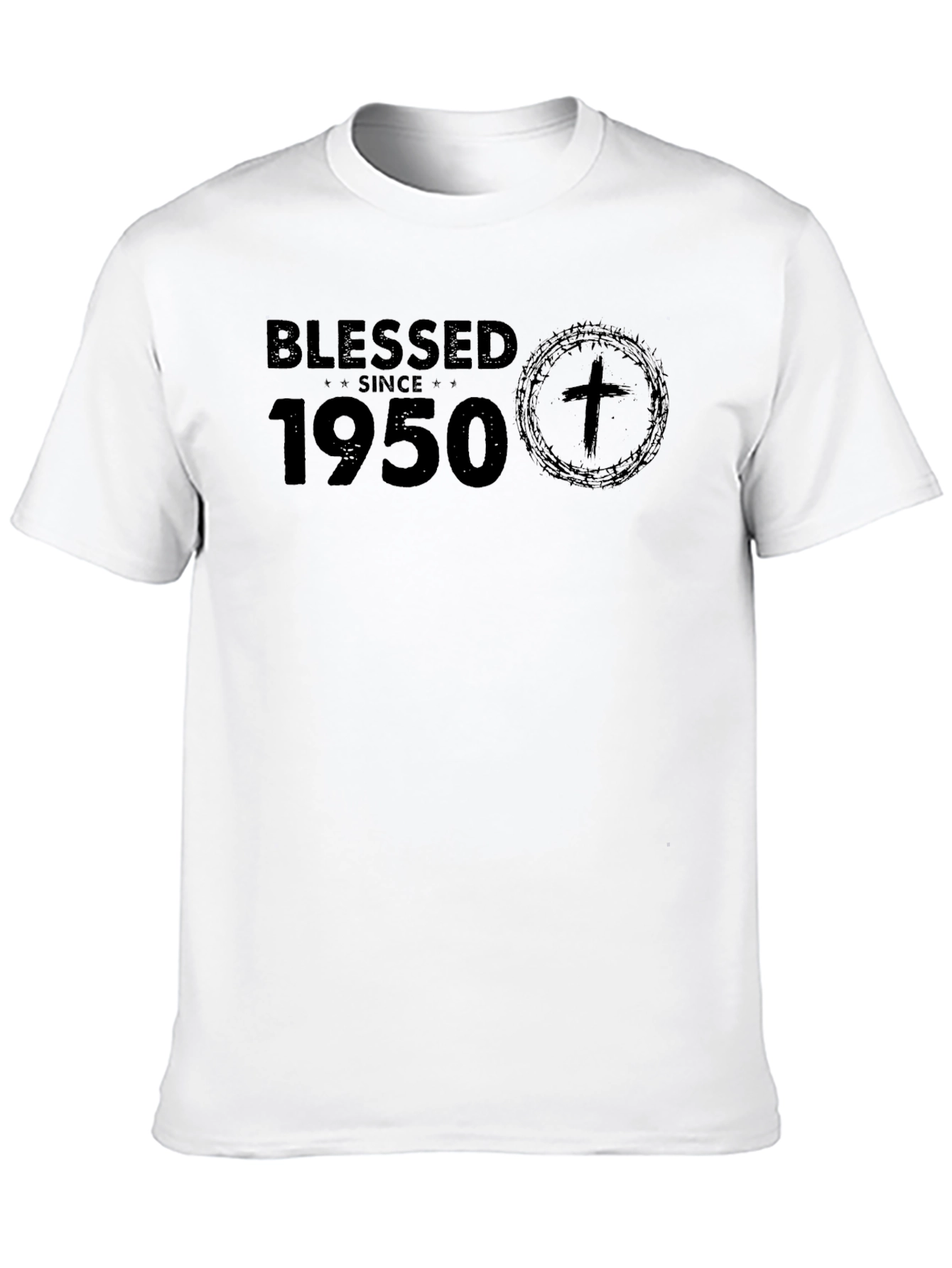 Black Blessed Since 1950 T-Shirt view 10
