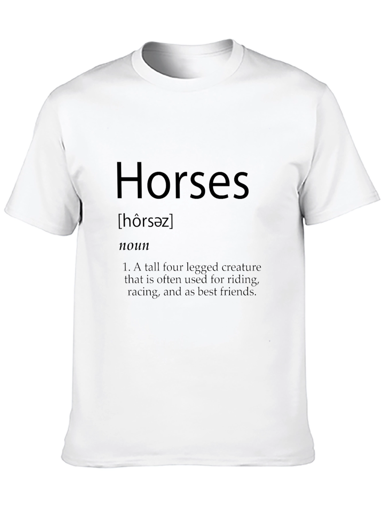 Black Horses Definition Graphic Tee - Unisex Black T-Shirt view 10