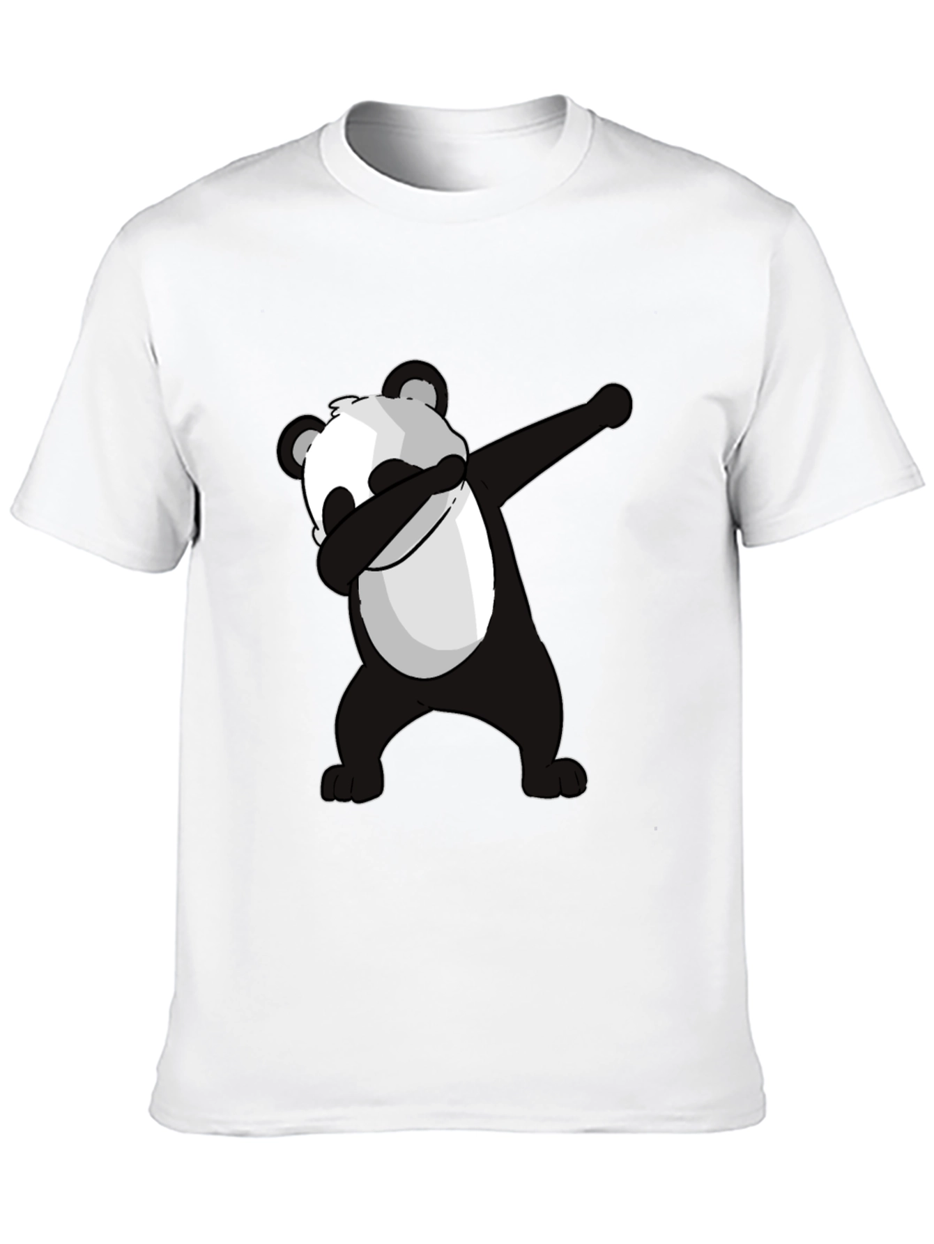 Black Dabbing Panda Graphic Tee - Men's Black T-Shirt view 10