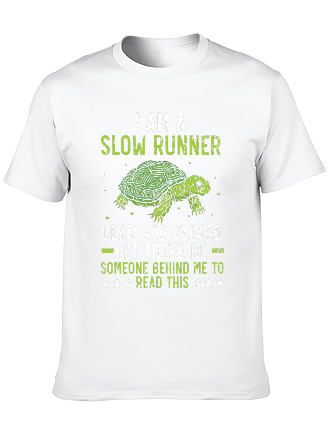 Black I am a Slow Runner Funny Turtle Graphic T-Shirt view 10