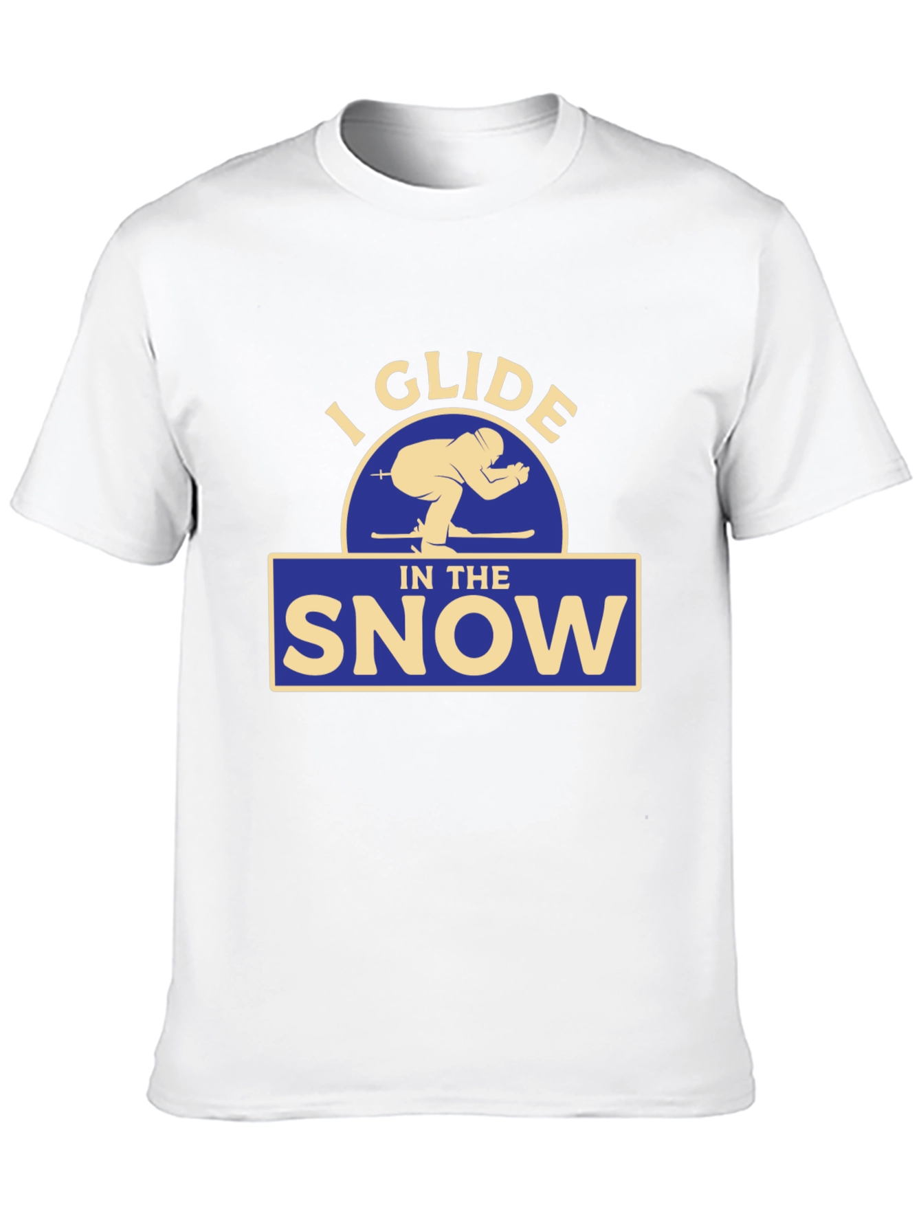 Black I Glide In The Snow Graphic T-Shirt view 10